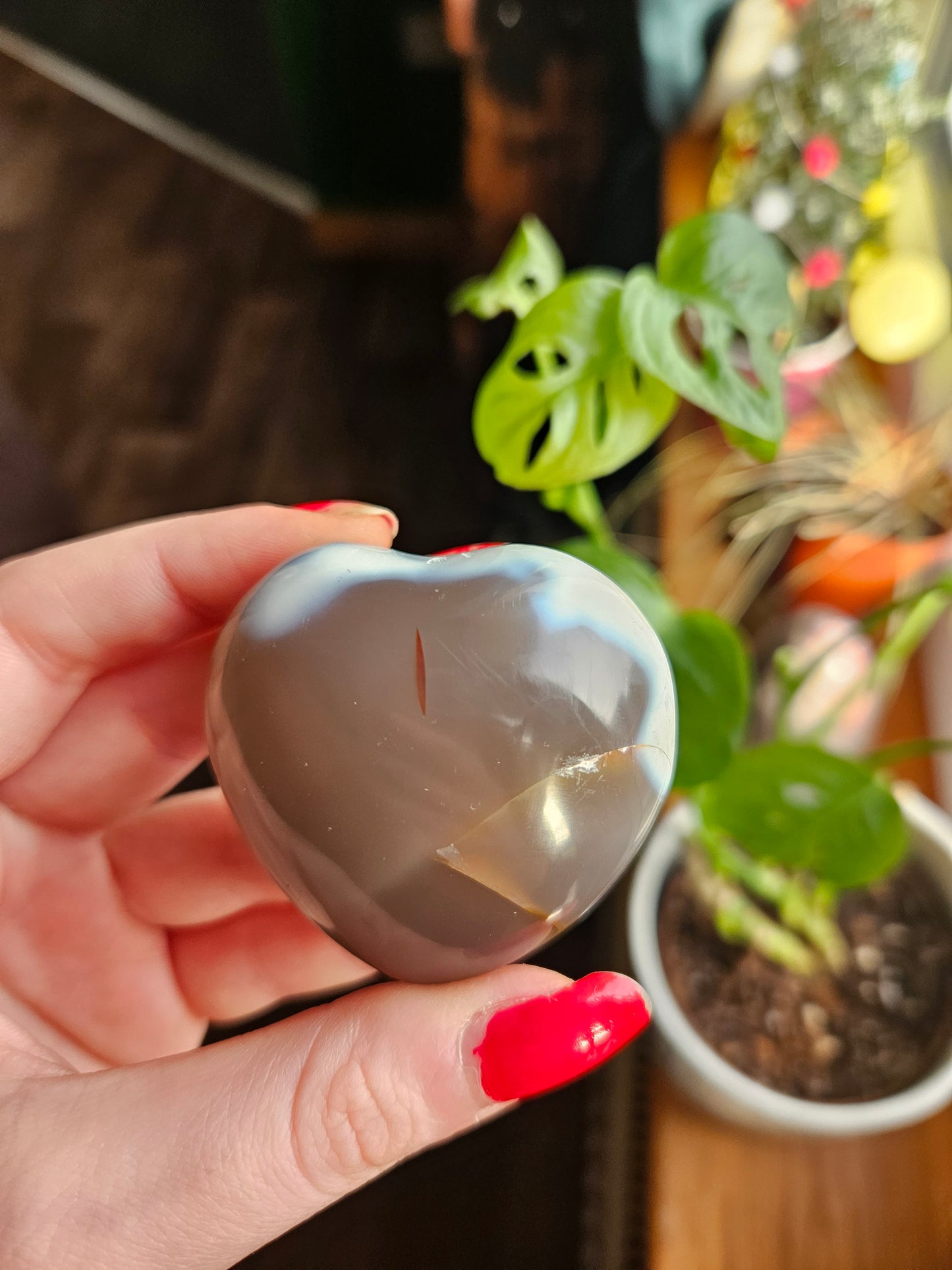 Orca Agate heart