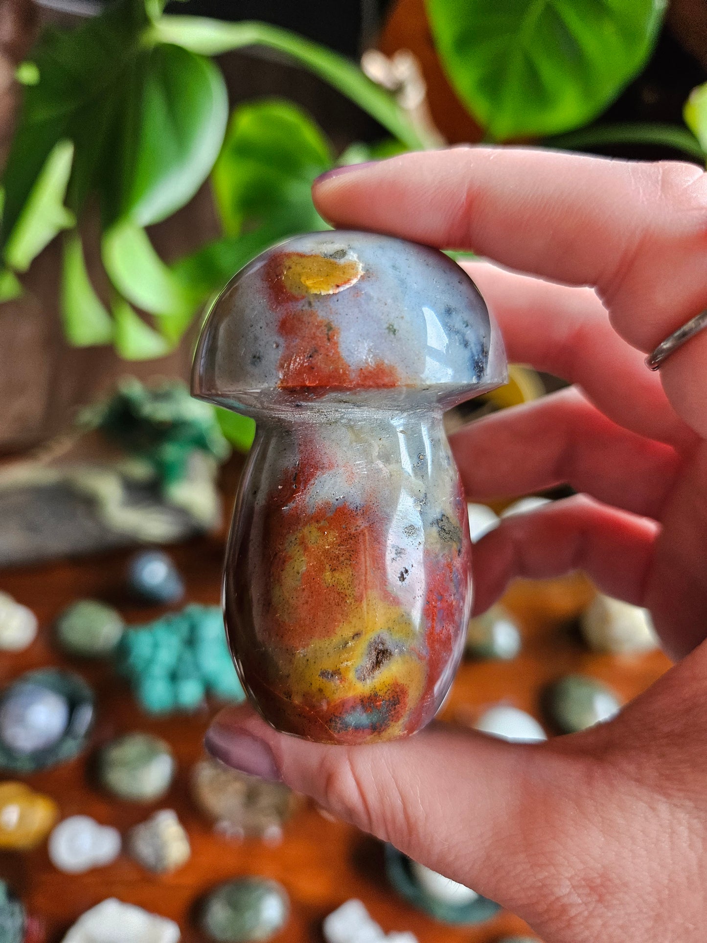 Ocean Jasper mushroom - 182g