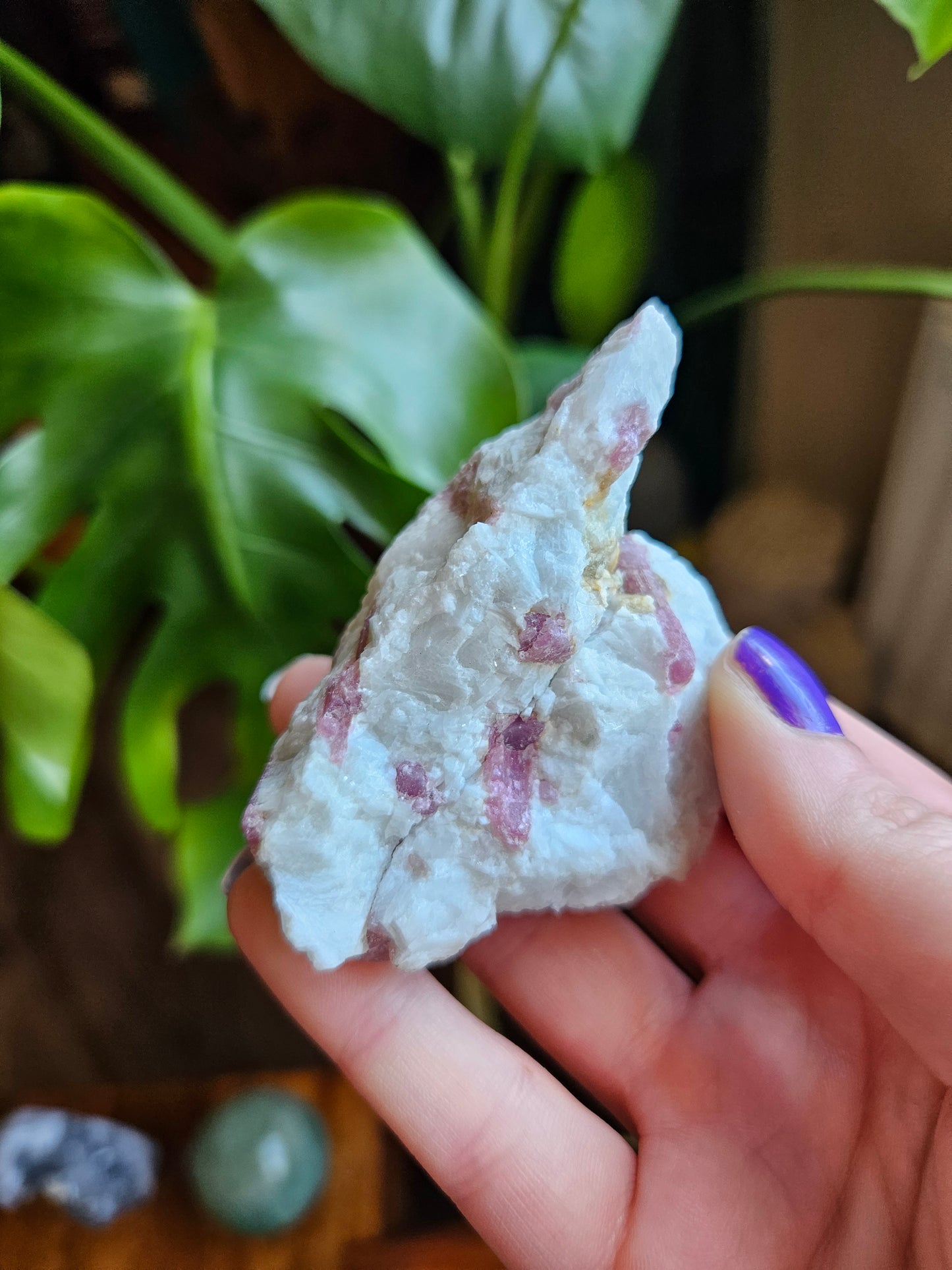 Raw Pink Tourmaline in Clevelandite
