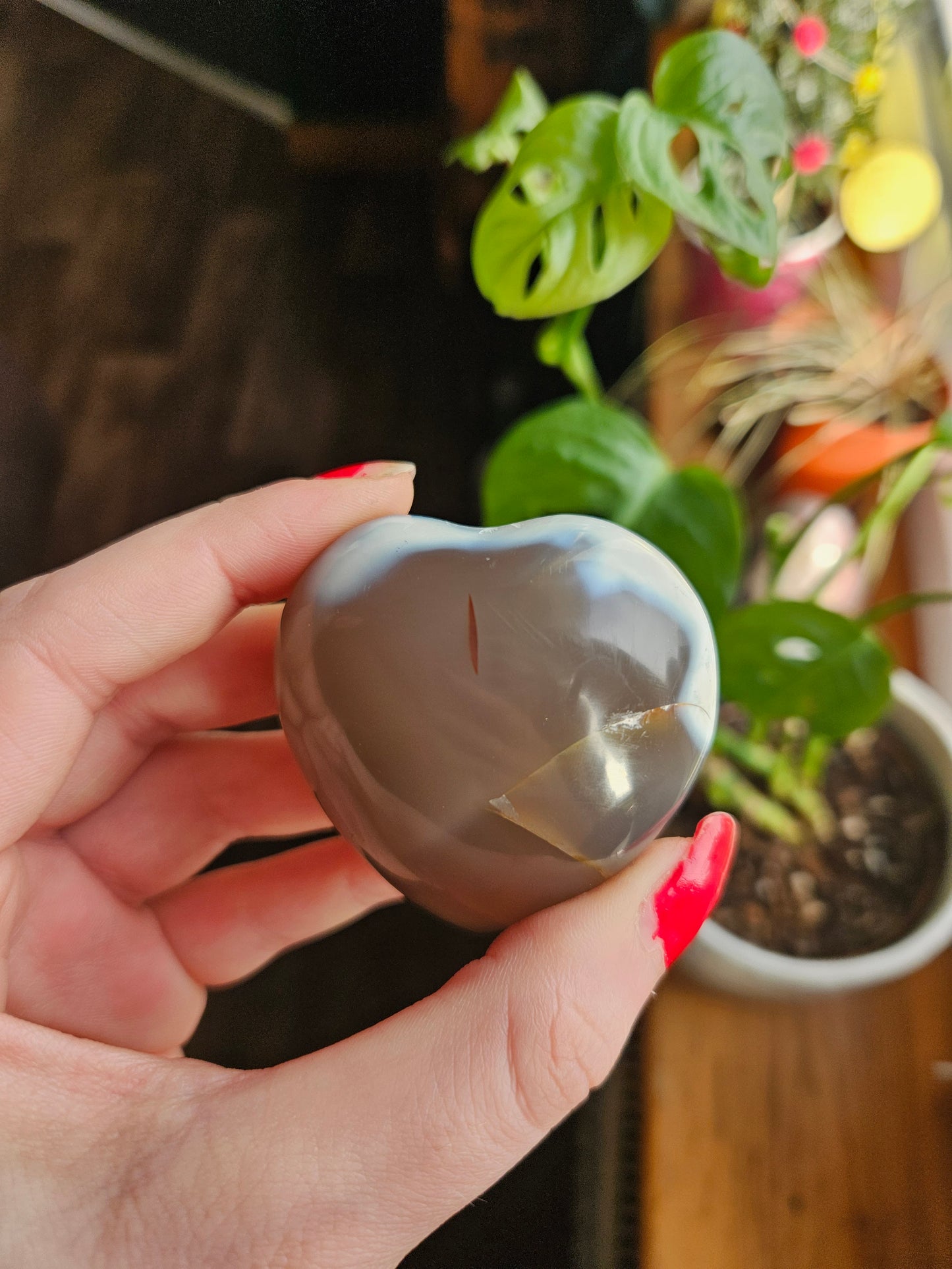 Orca Agate heart