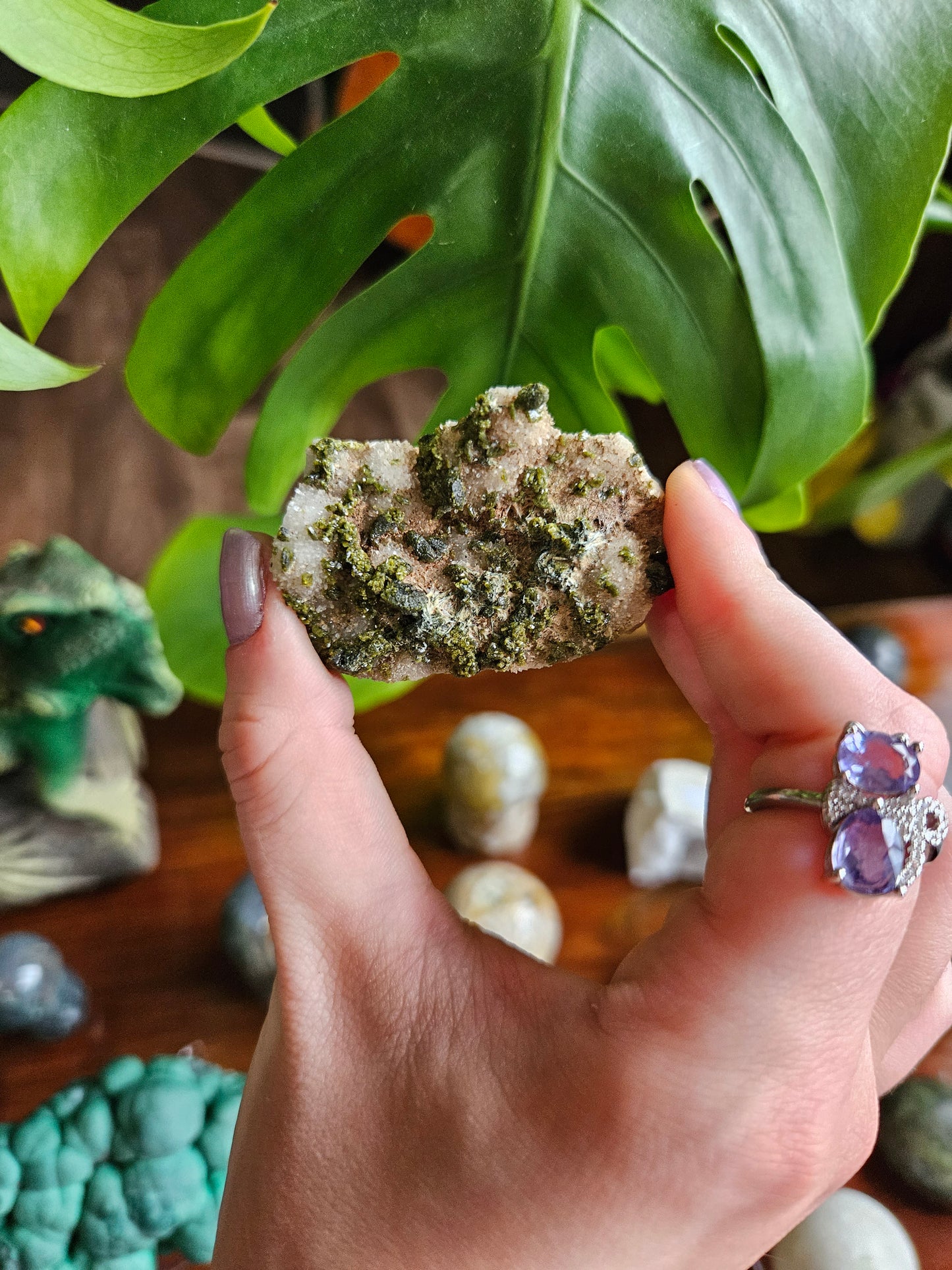 Forest Quartz Epidote specimen