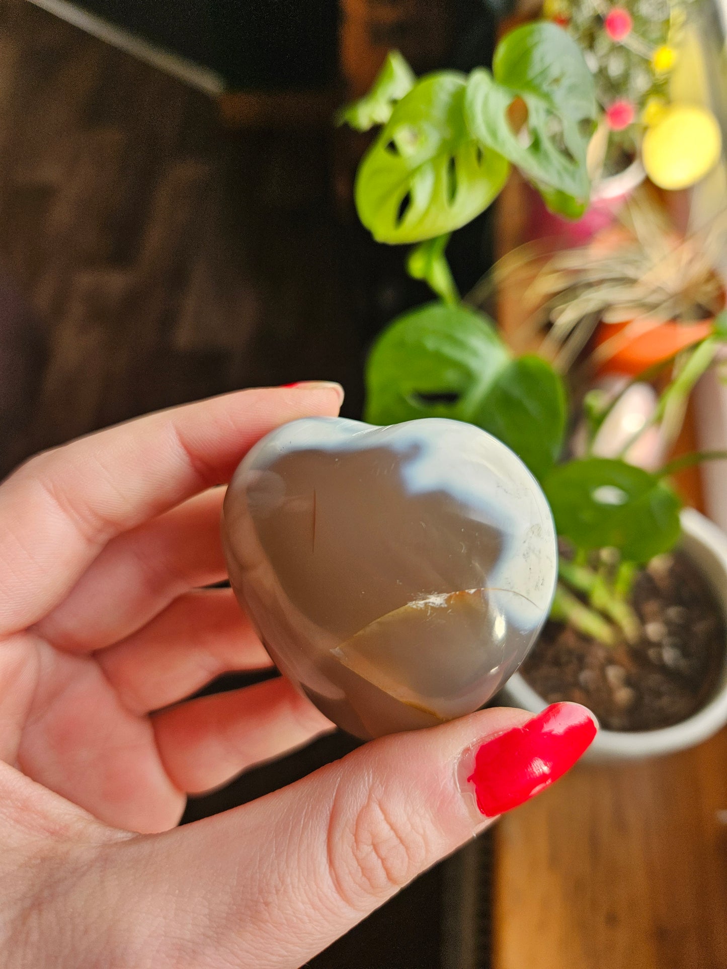Orca Agate heart