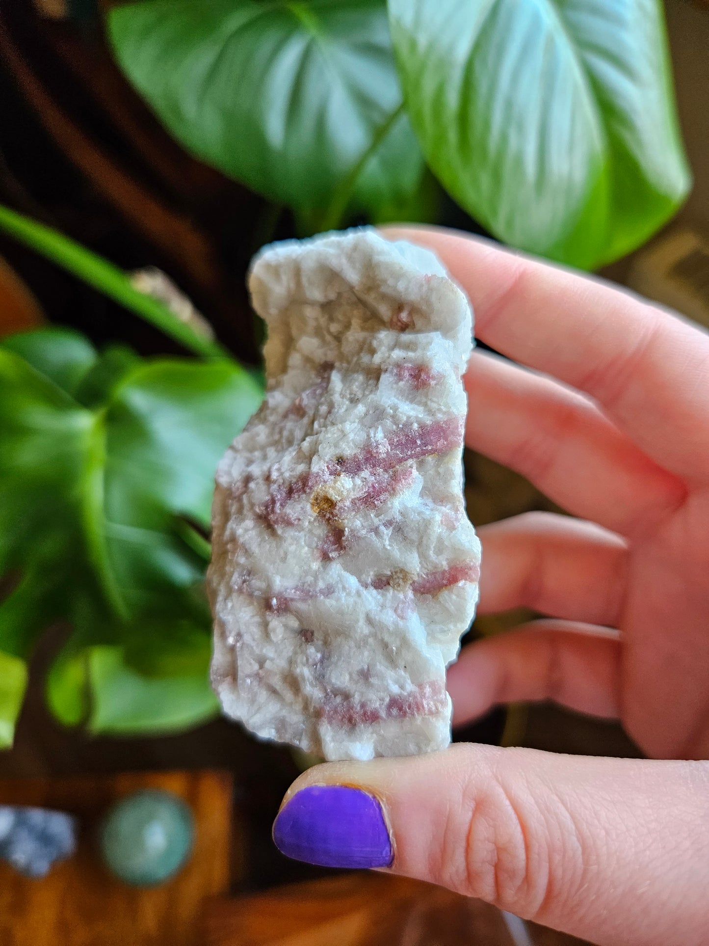 Raw Pink Tourmaline in Clevelandite