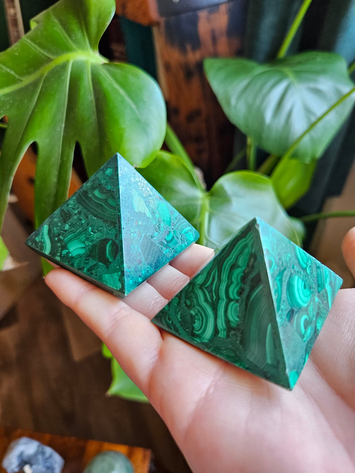 Malachite pyramid