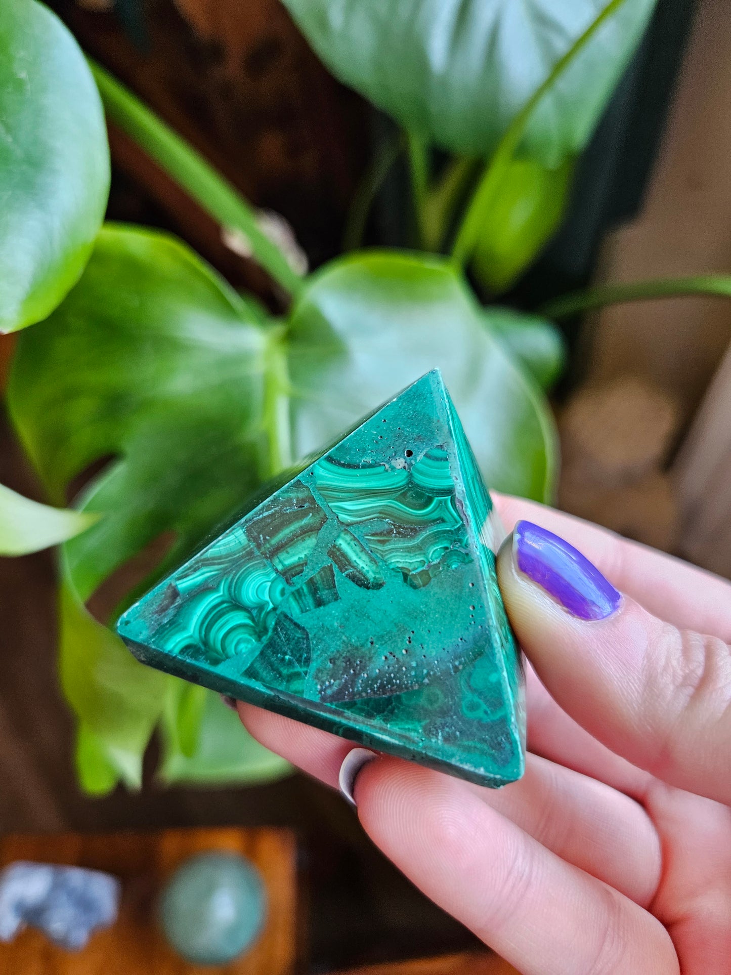 Malachite pyramid