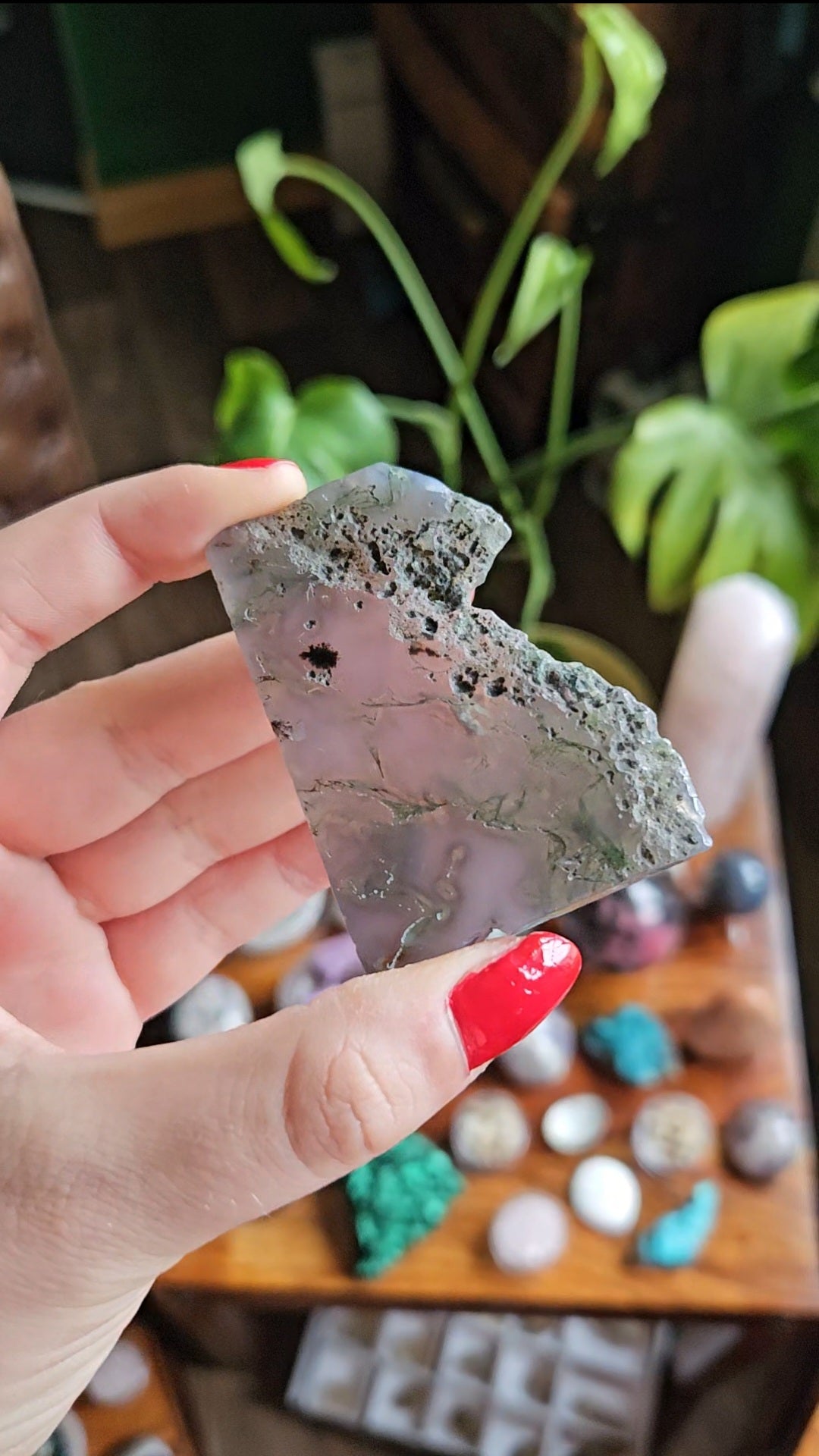Purple Moss Agate slab - 26g