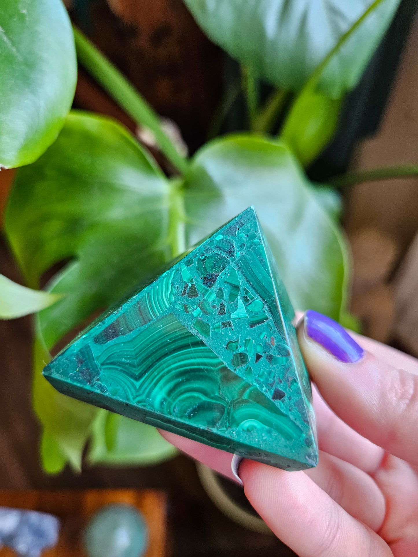 Malachite pyramid