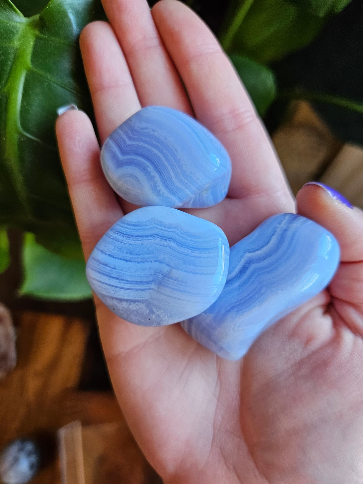 Blue Lace Agate tumble