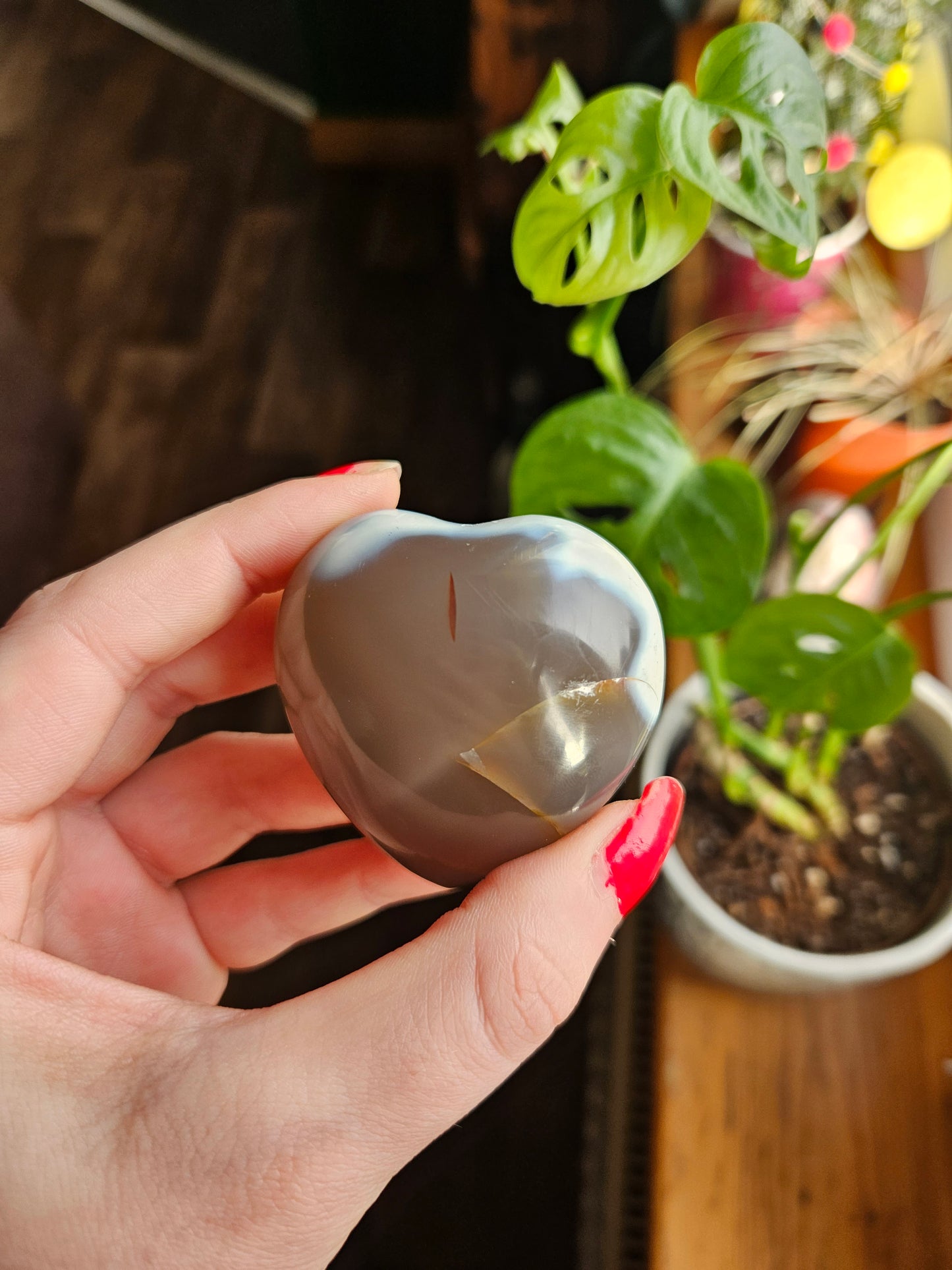 Orca Agate heart