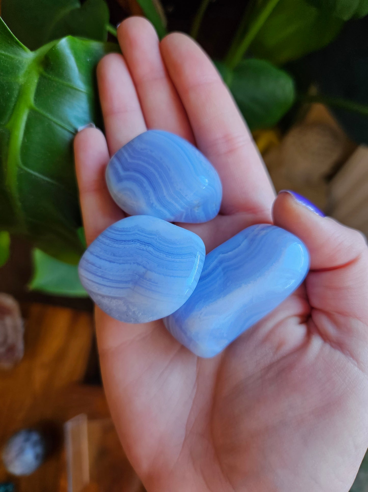 Blue Lace Agate tumble