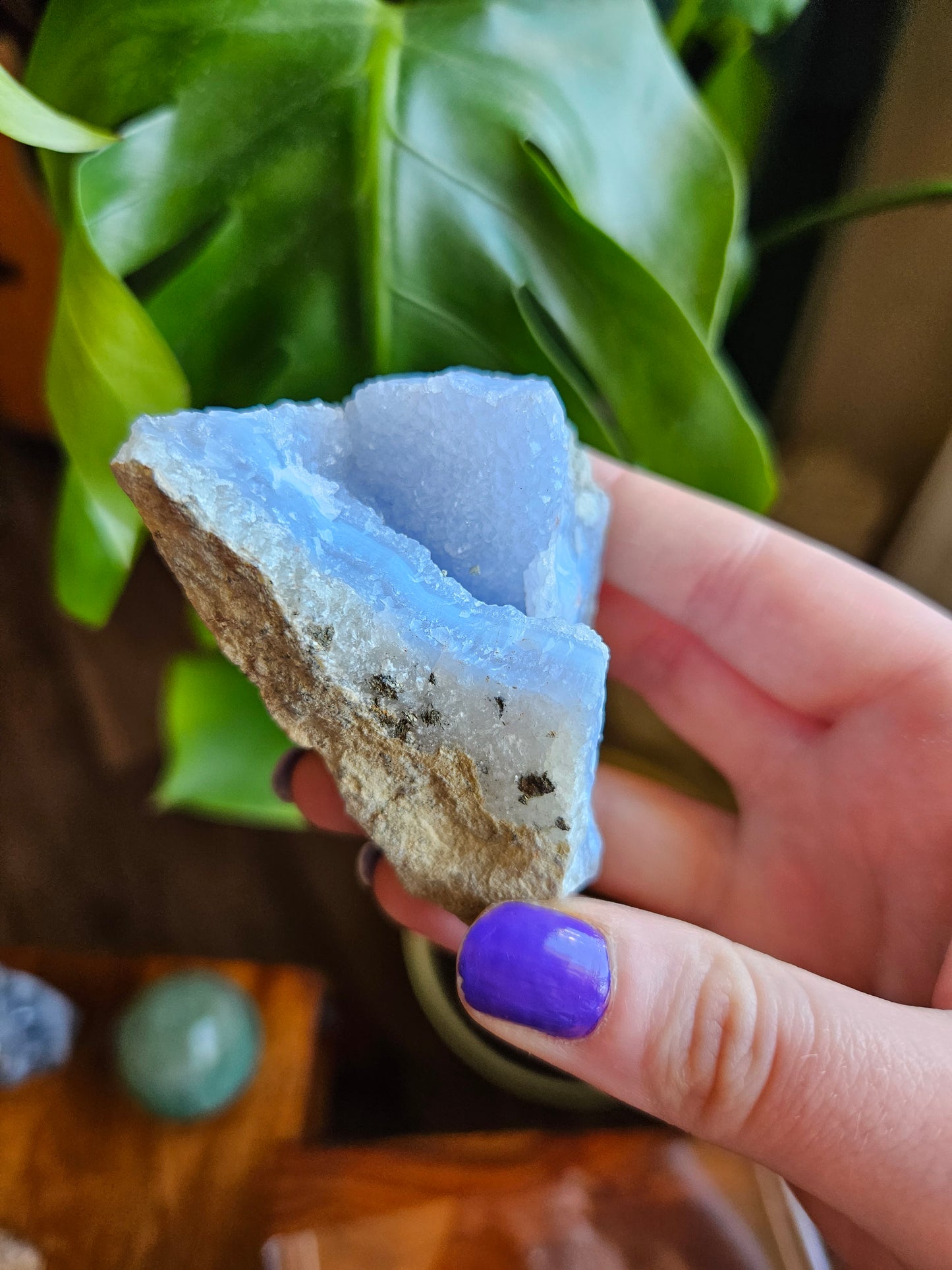 Raw Blue Lace Agate geode