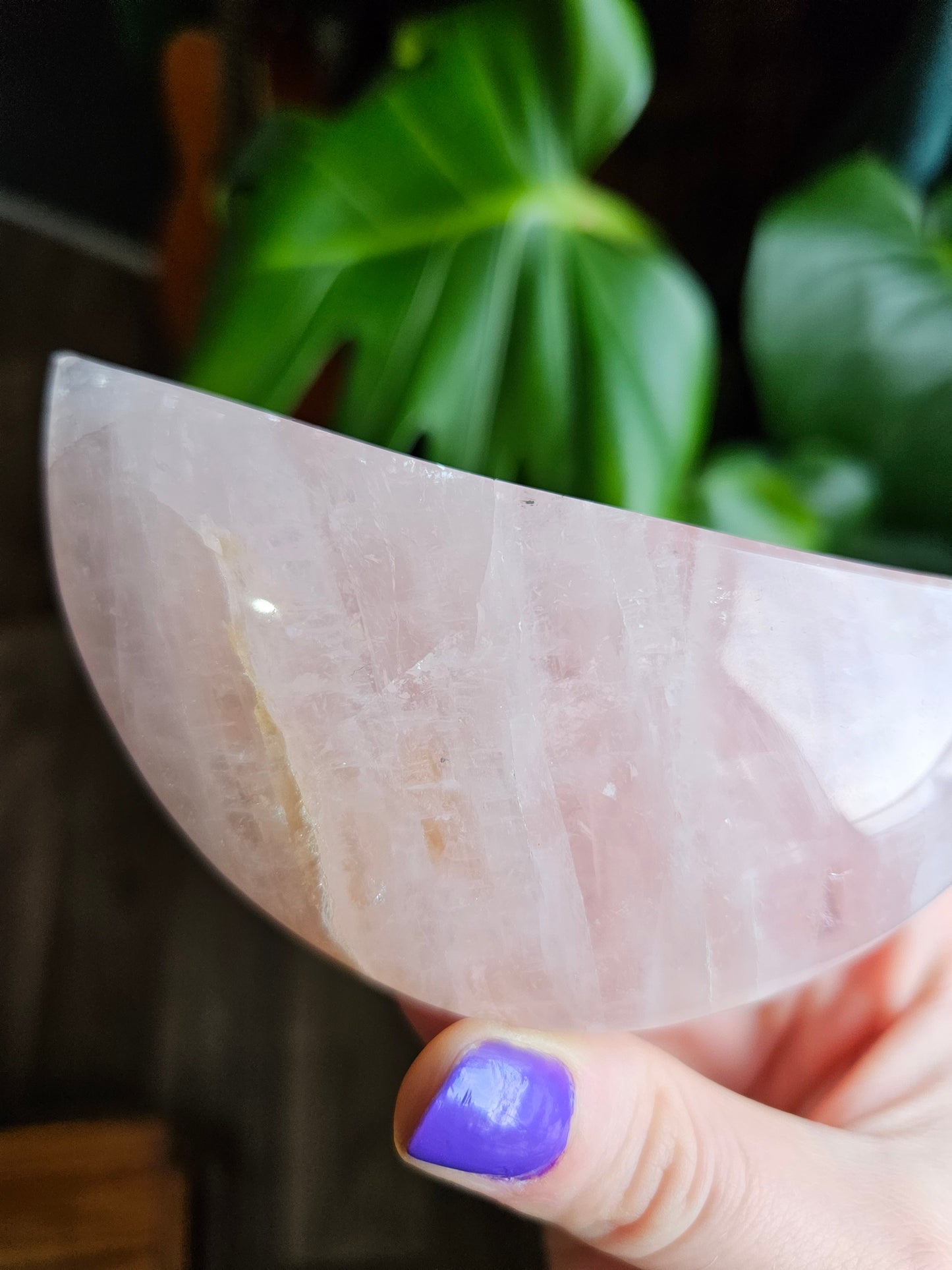 Small Rose Quartz Moon