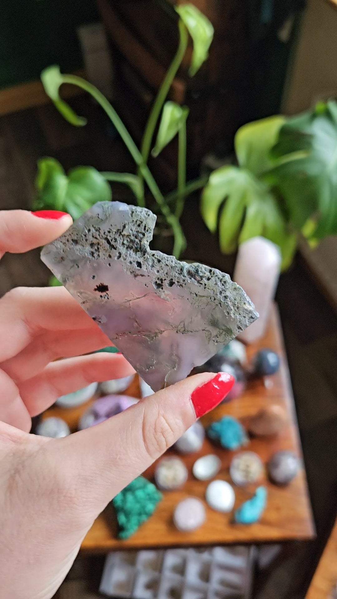 Purple Moss Agate slab - 26g