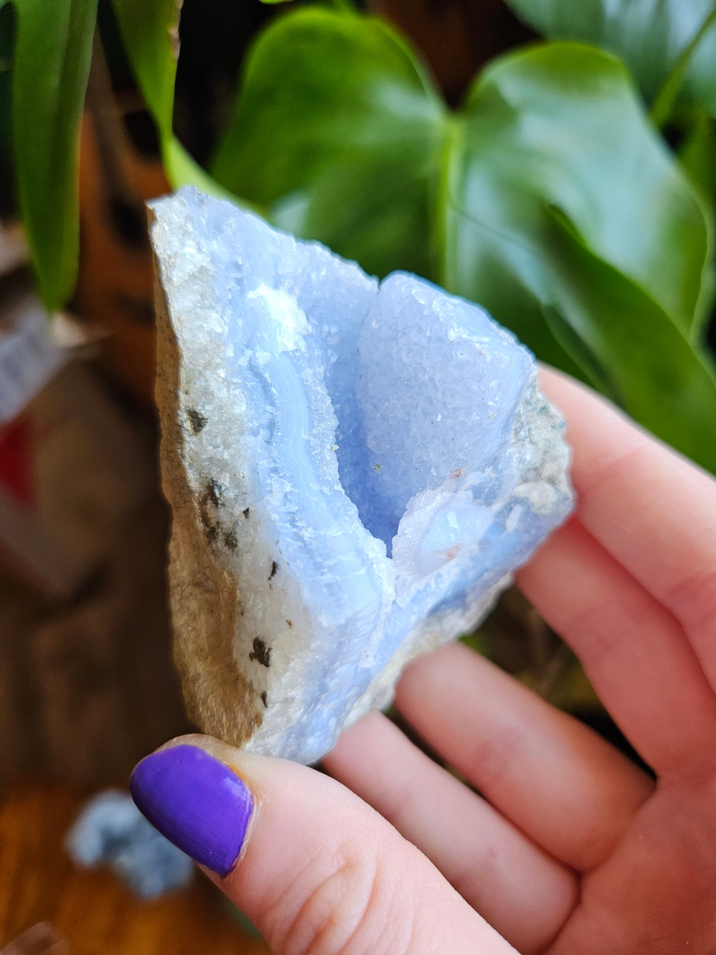Raw Blue Lace Agate geode