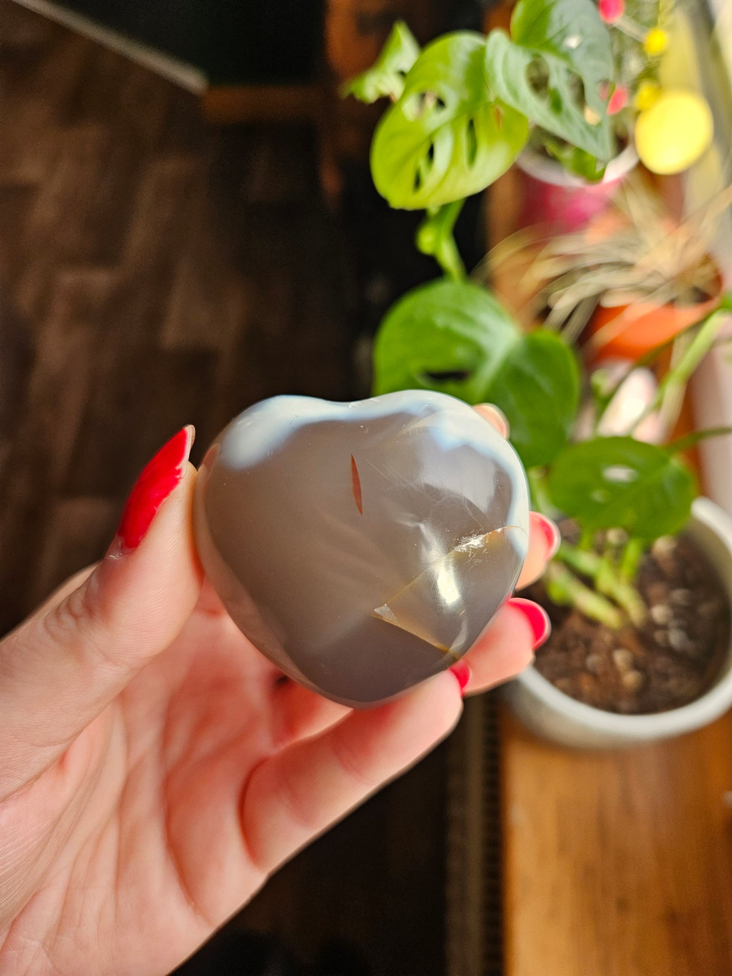 Orca Agate heart