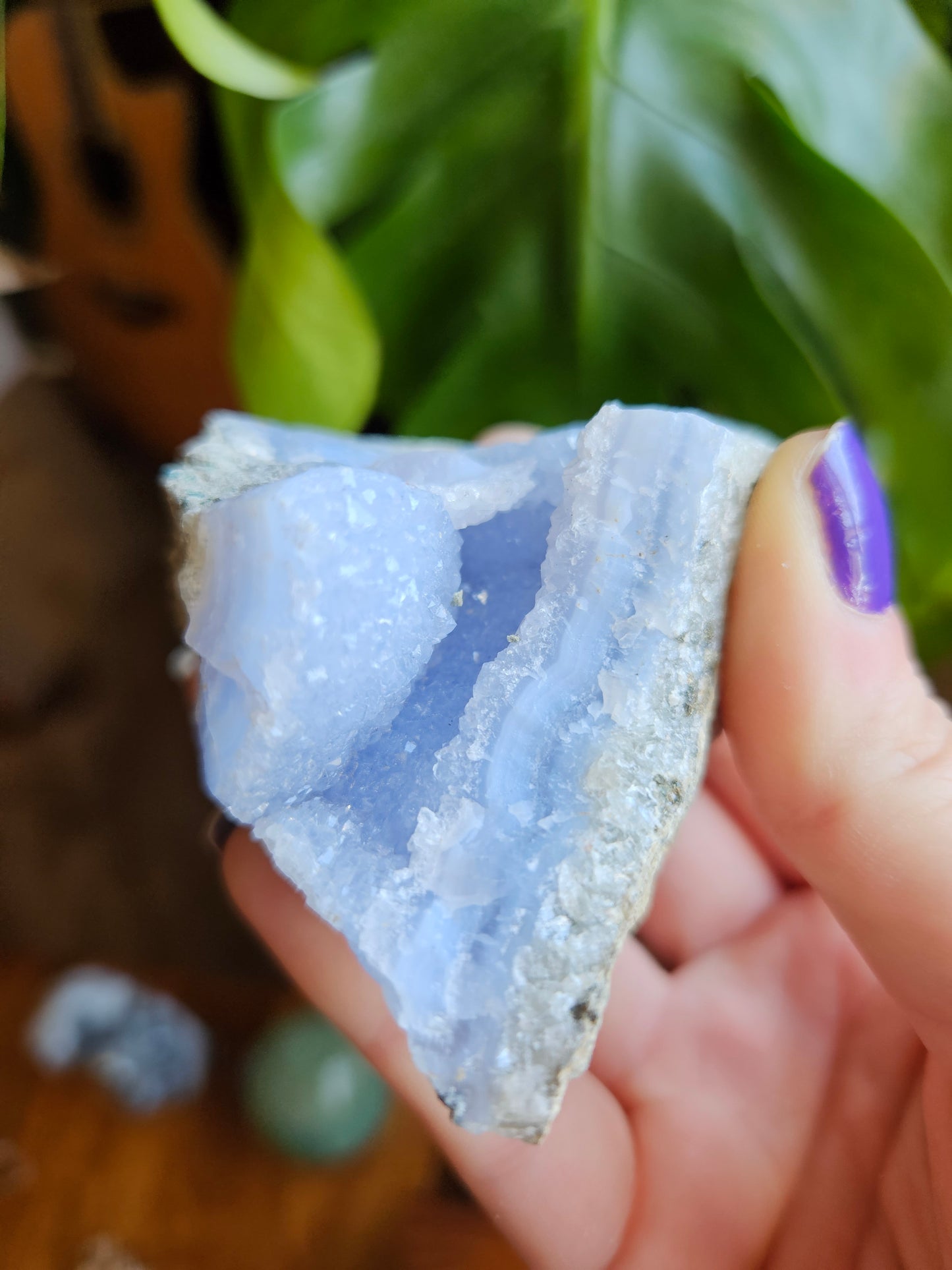 Raw Blue Lace Agate geode