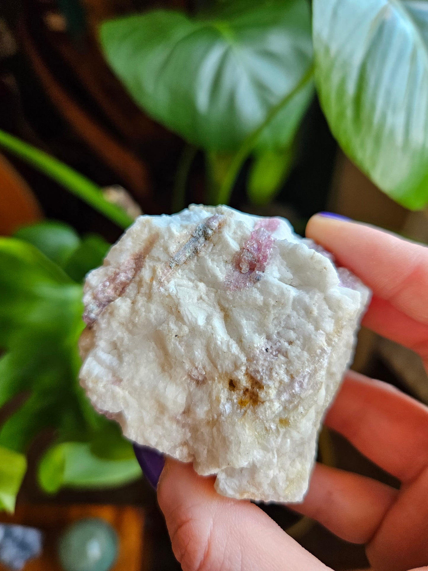Raw Pink Tourmaline in Clevelandite
