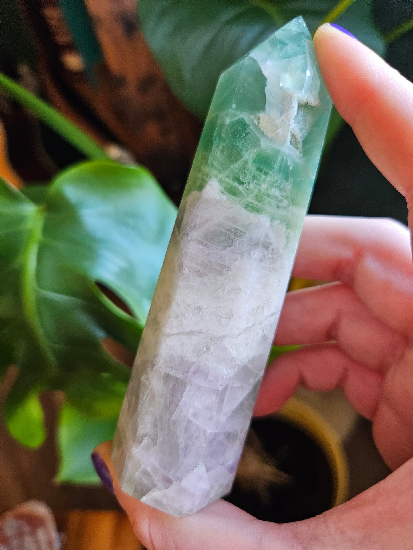 Large Green Fluorite tower