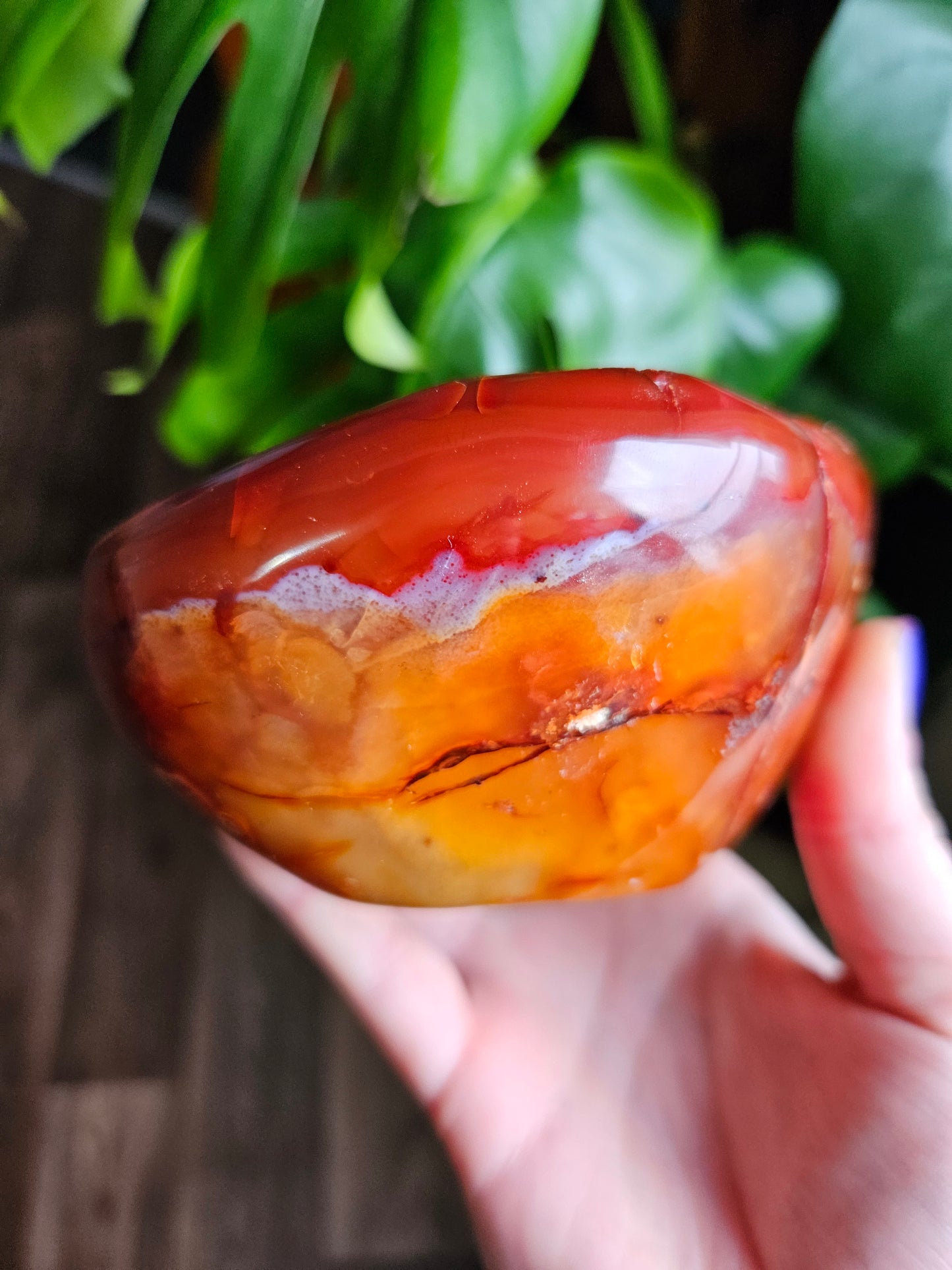 Large Carnelian bowl - 5x4" inch
