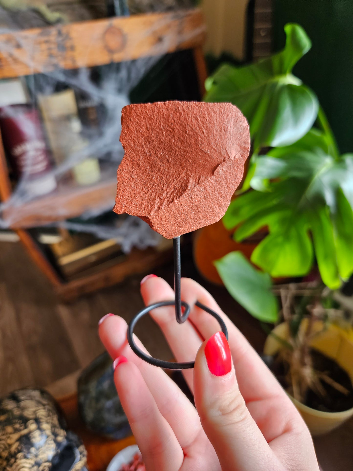 Red Jasper on stand