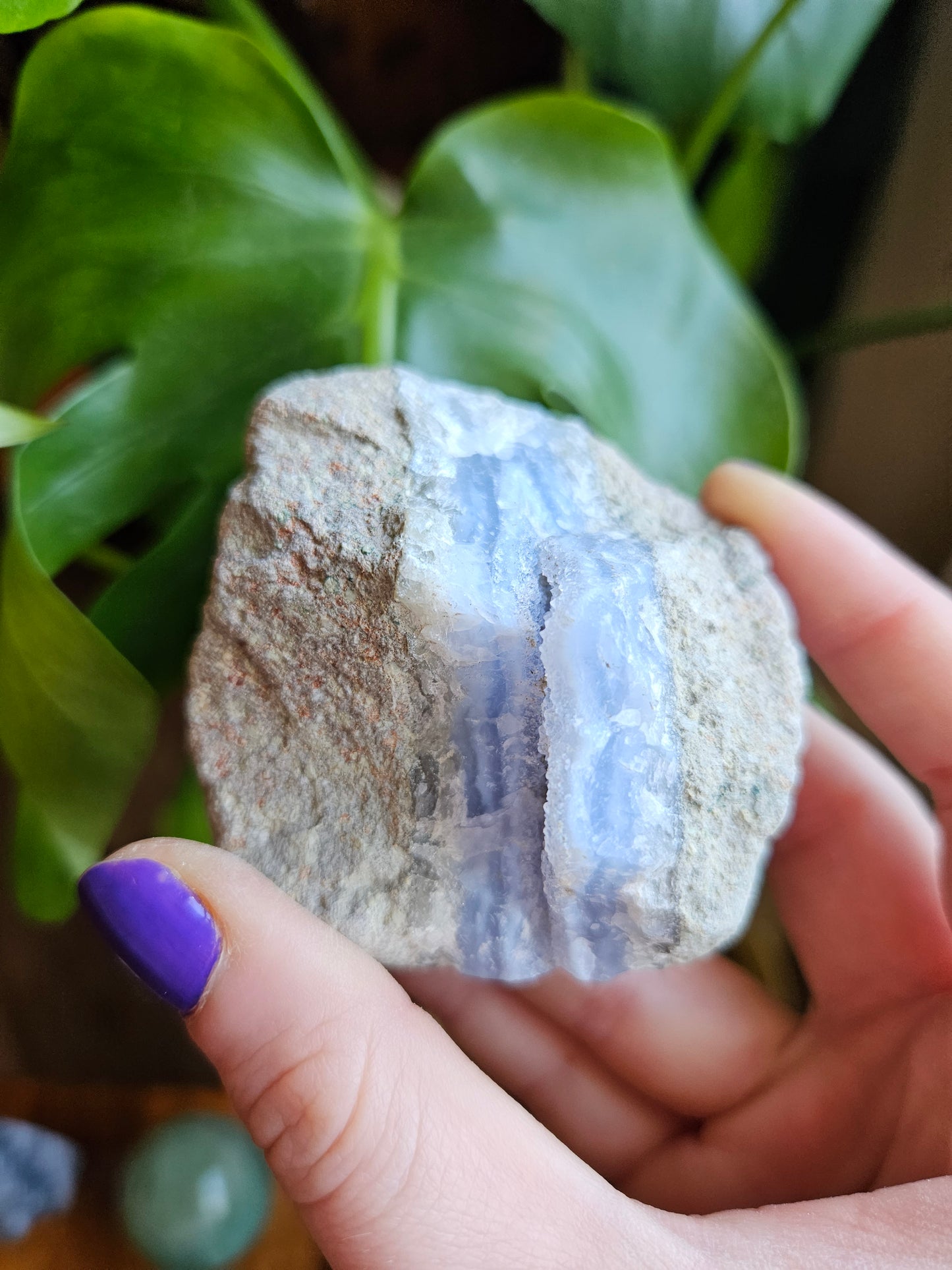 Raw Blue Lace Agate geode