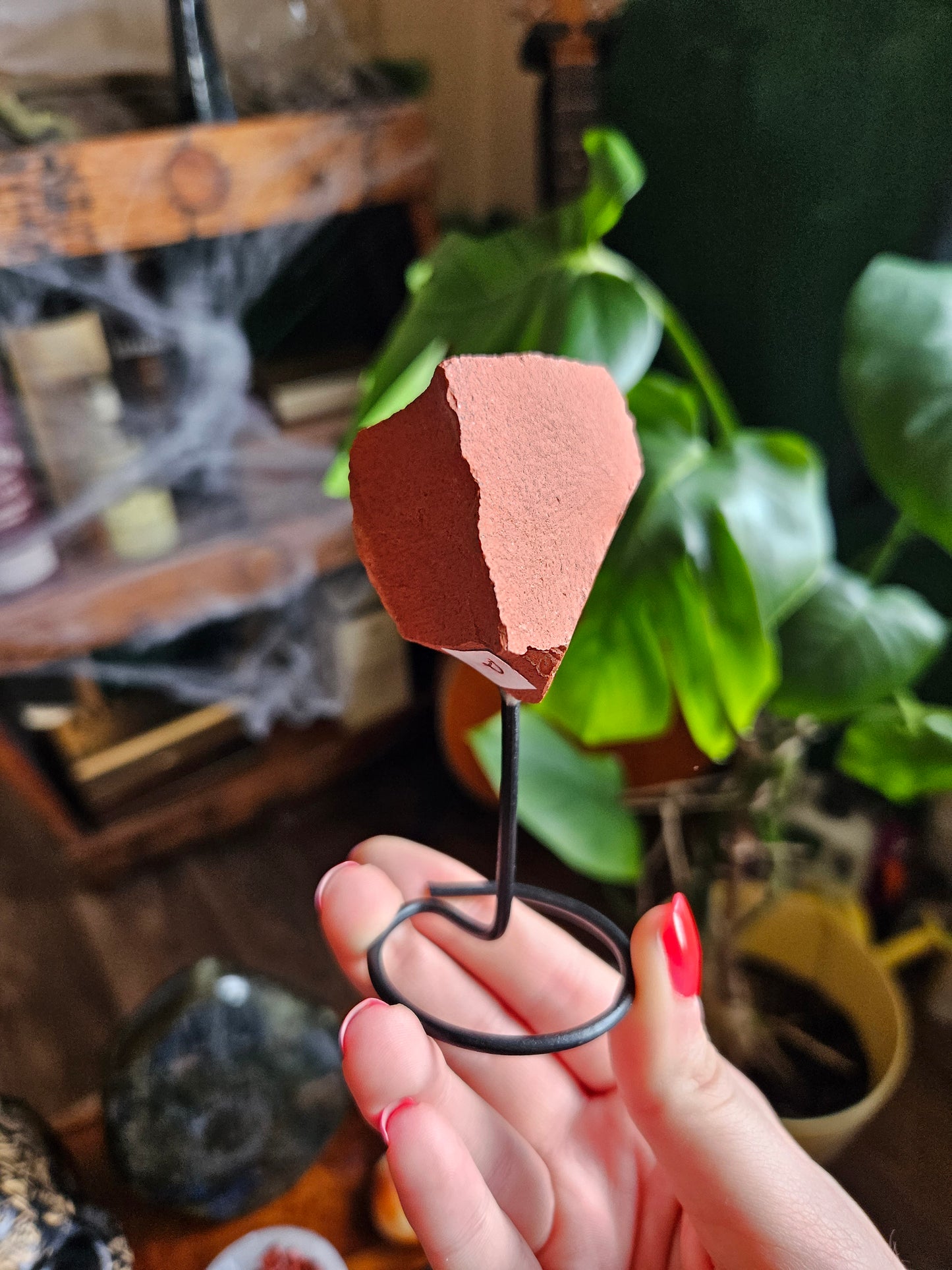 Red Jasper on stand