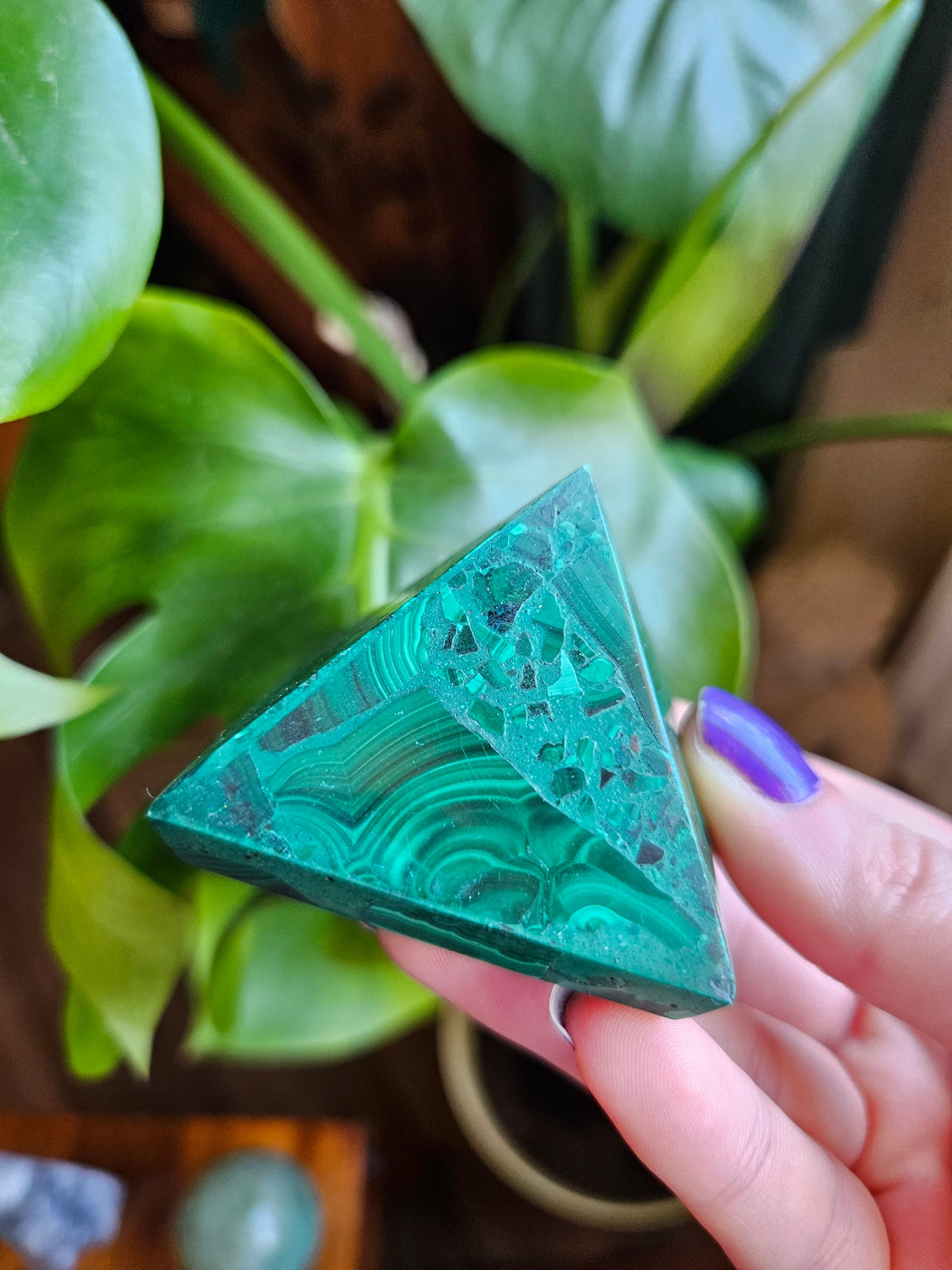 Malachite pyramid