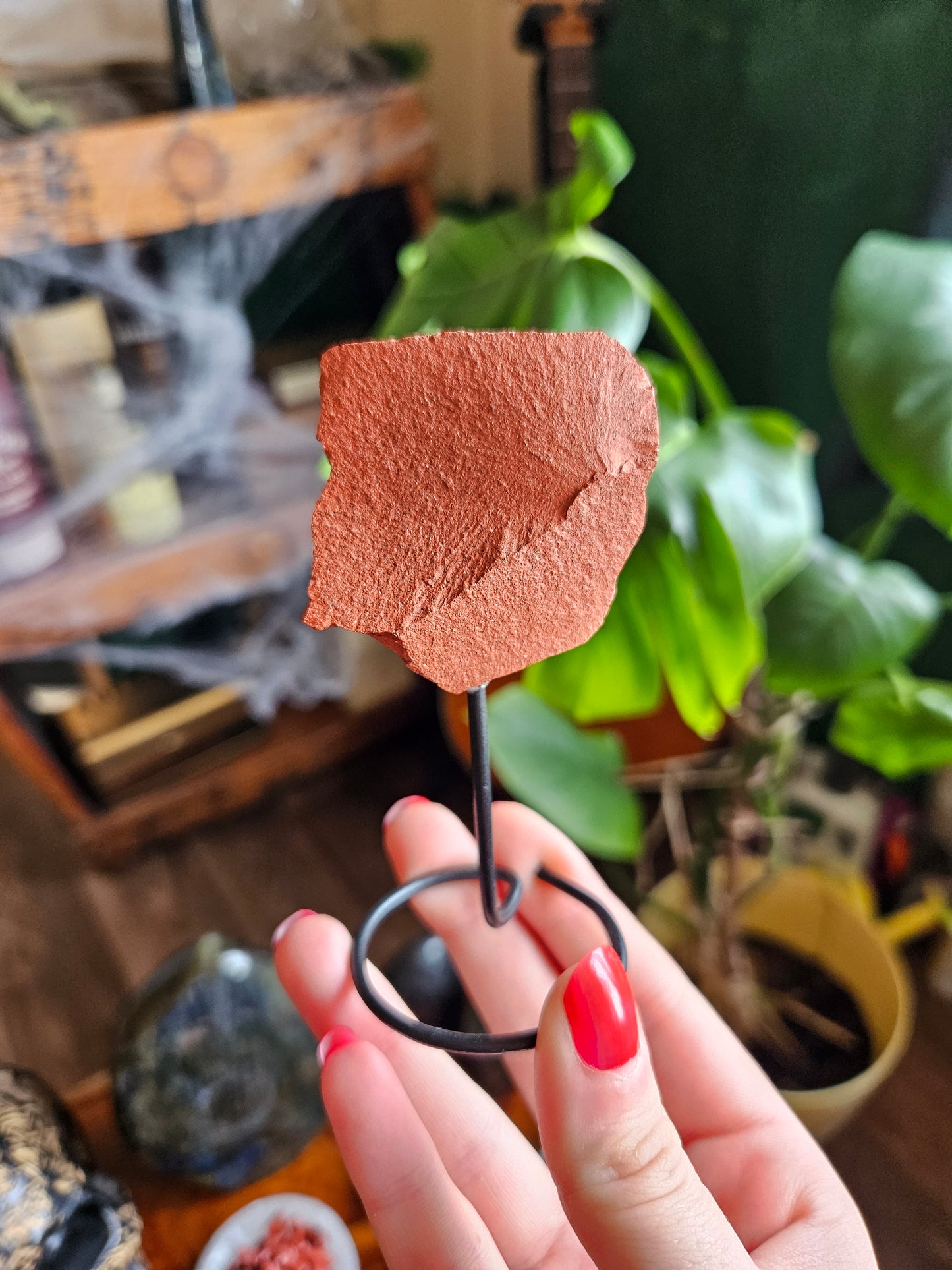 Red Jasper on stand