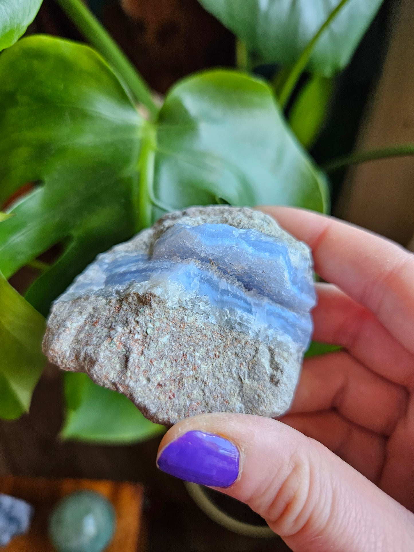Raw Blue Lace Agate geode