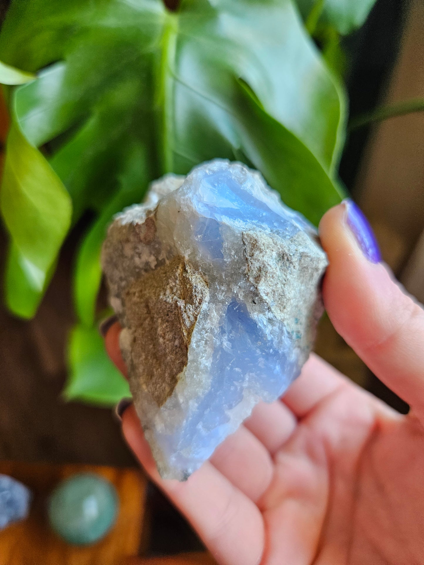 Raw Blue Lace Agate geode