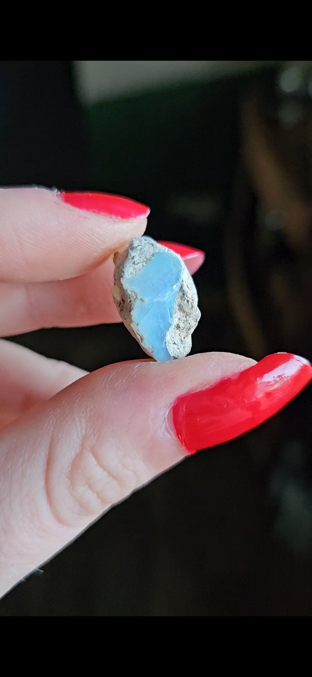 Ethiopian Opal in display case - B