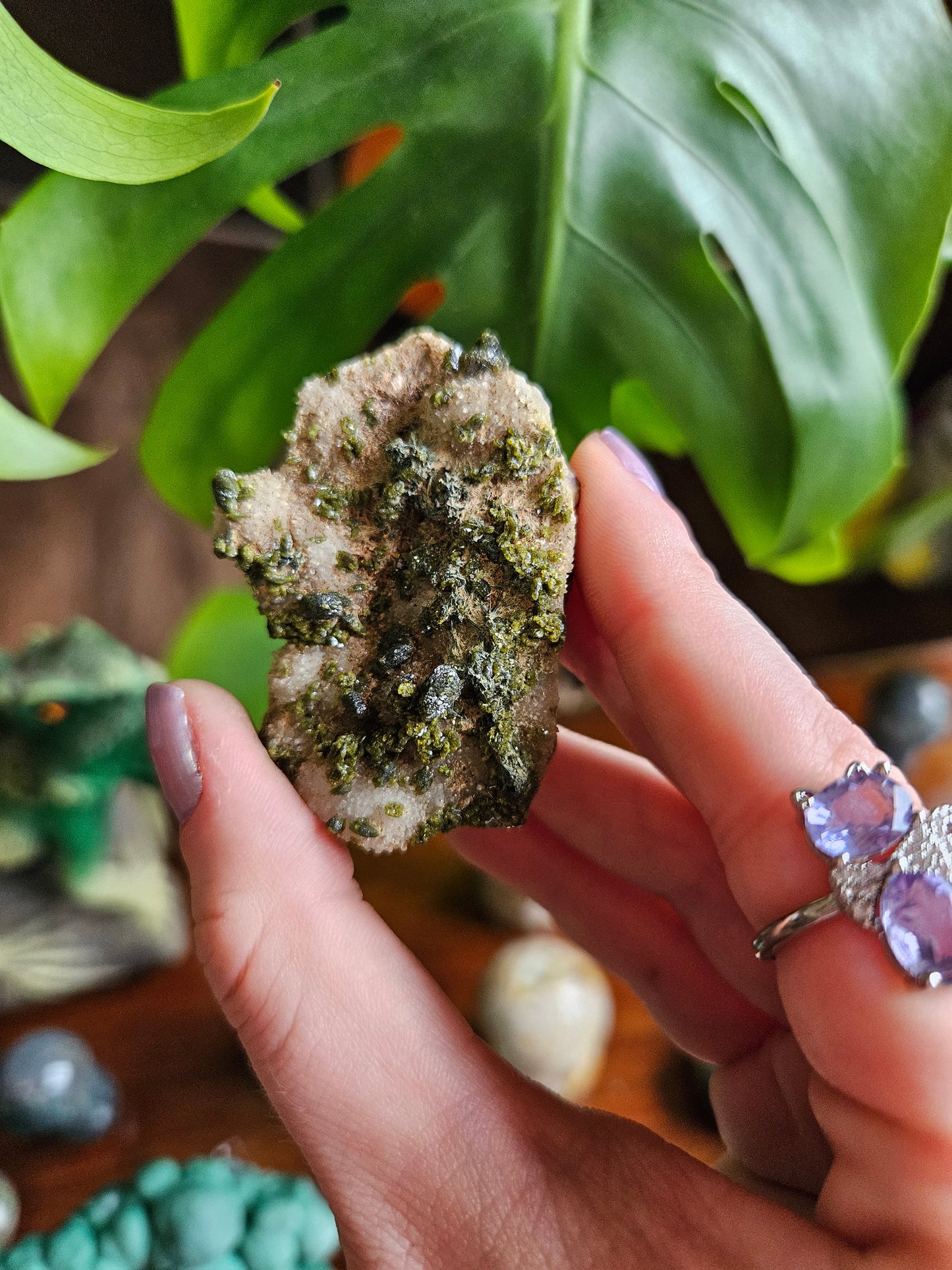 Forest Quartz Epidote specimen