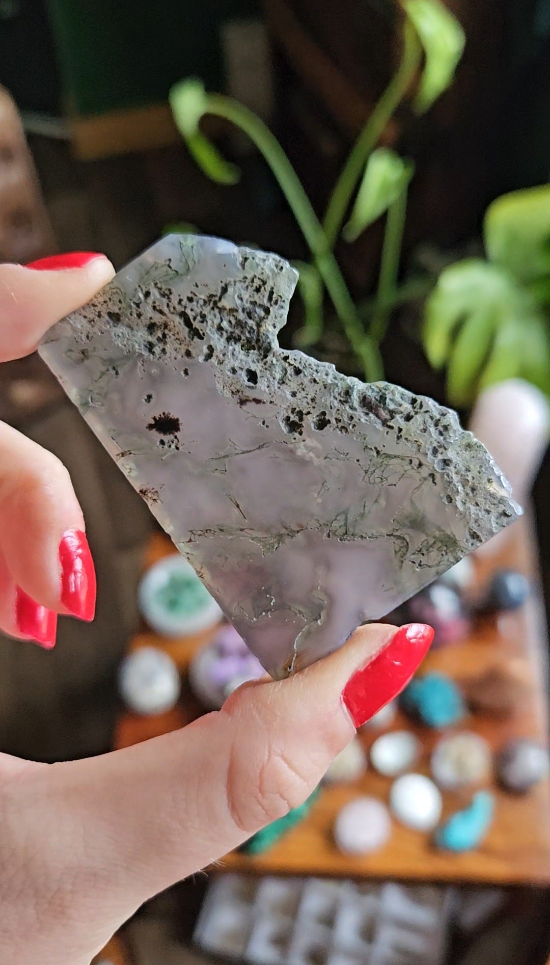 Purple Moss Agate slab - 26g
