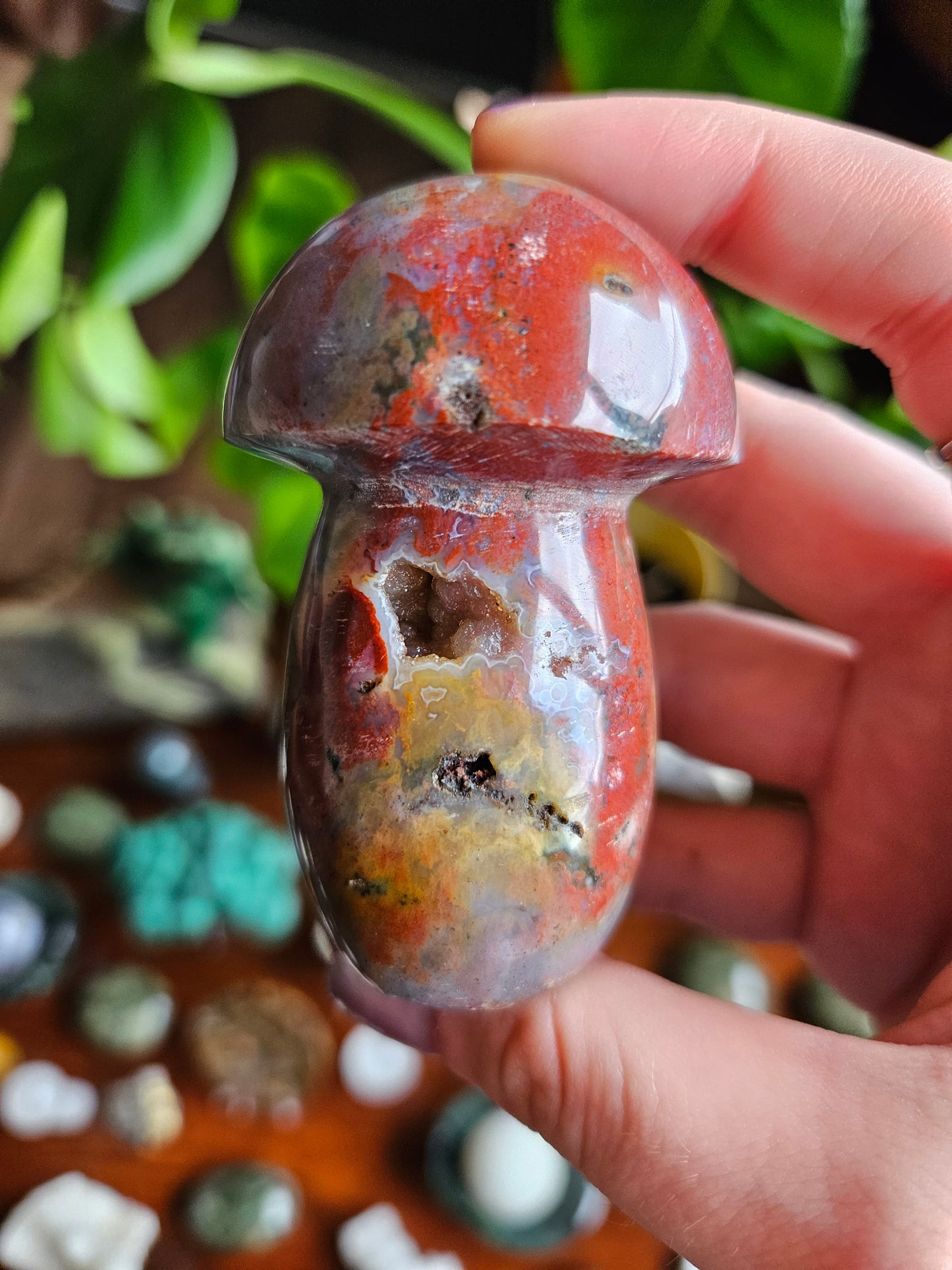 Ocean Jasper mushroom - 182g