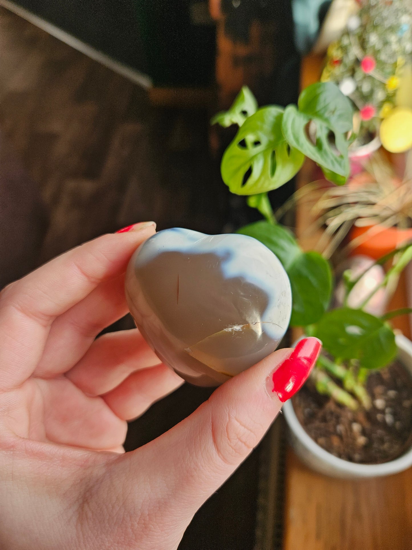 Orca Agate heart