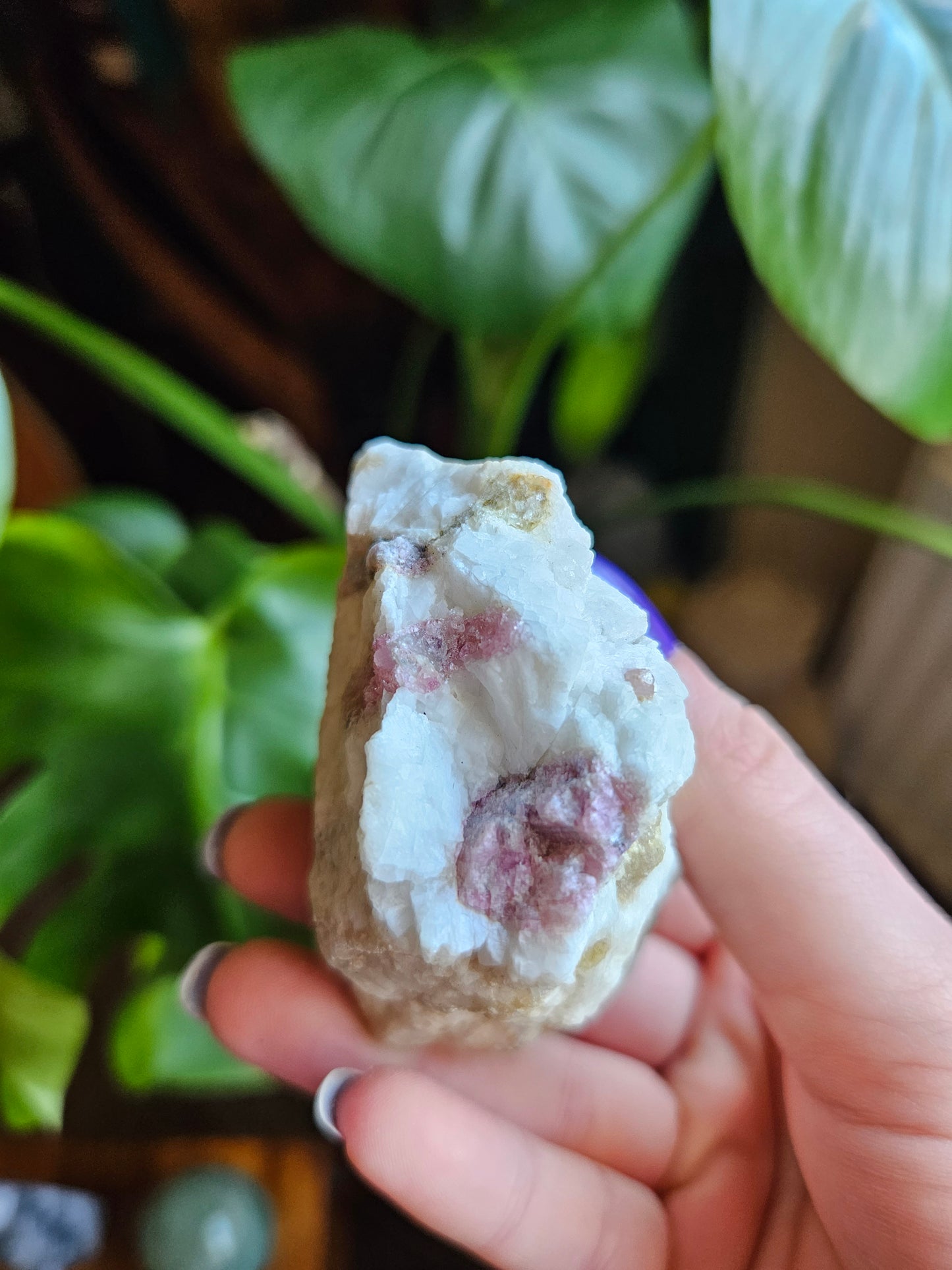 Raw Pink Tourmaline in Clevelandite