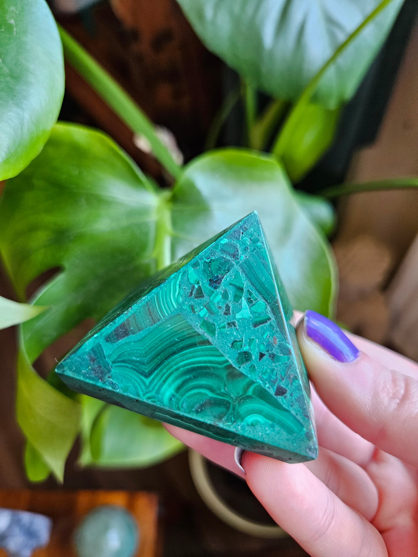 Malachite pyramid