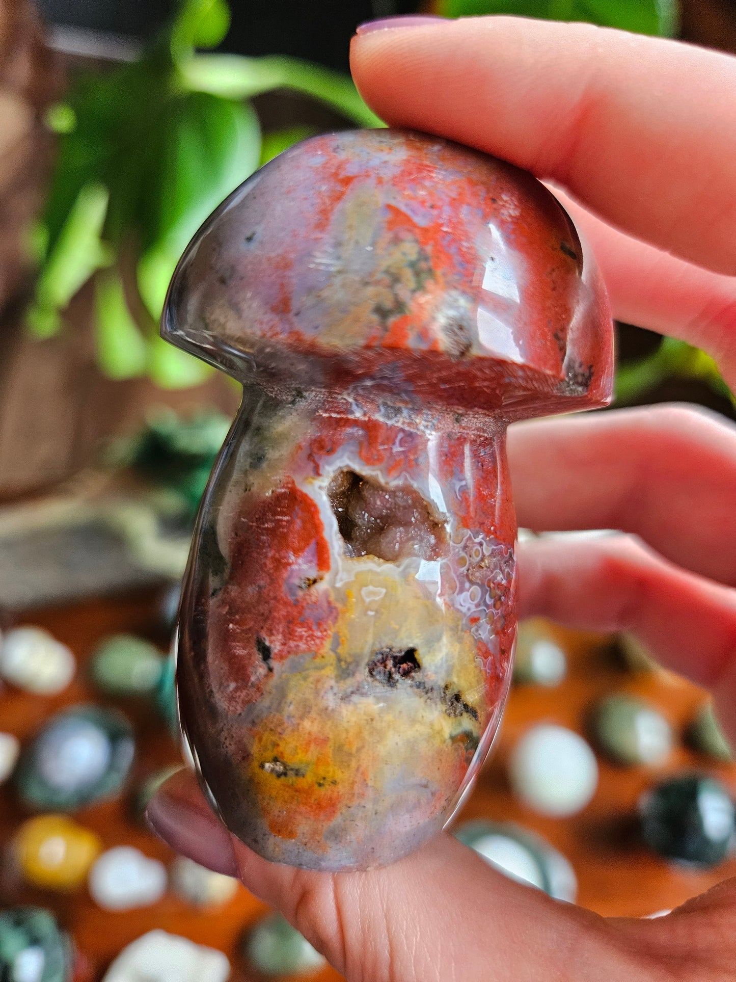 Ocean Jasper mushroom - 182g