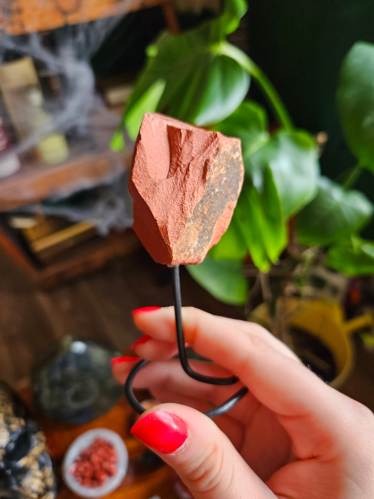 Red Jasper on stand