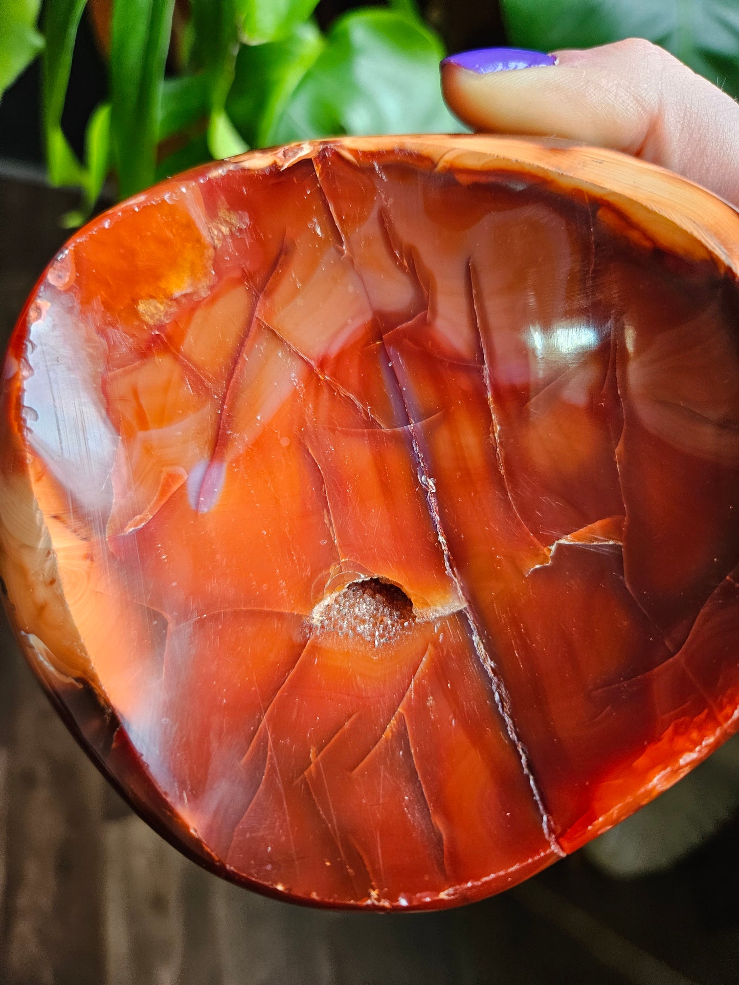 Large Carnelian bowl - 5x4" inch