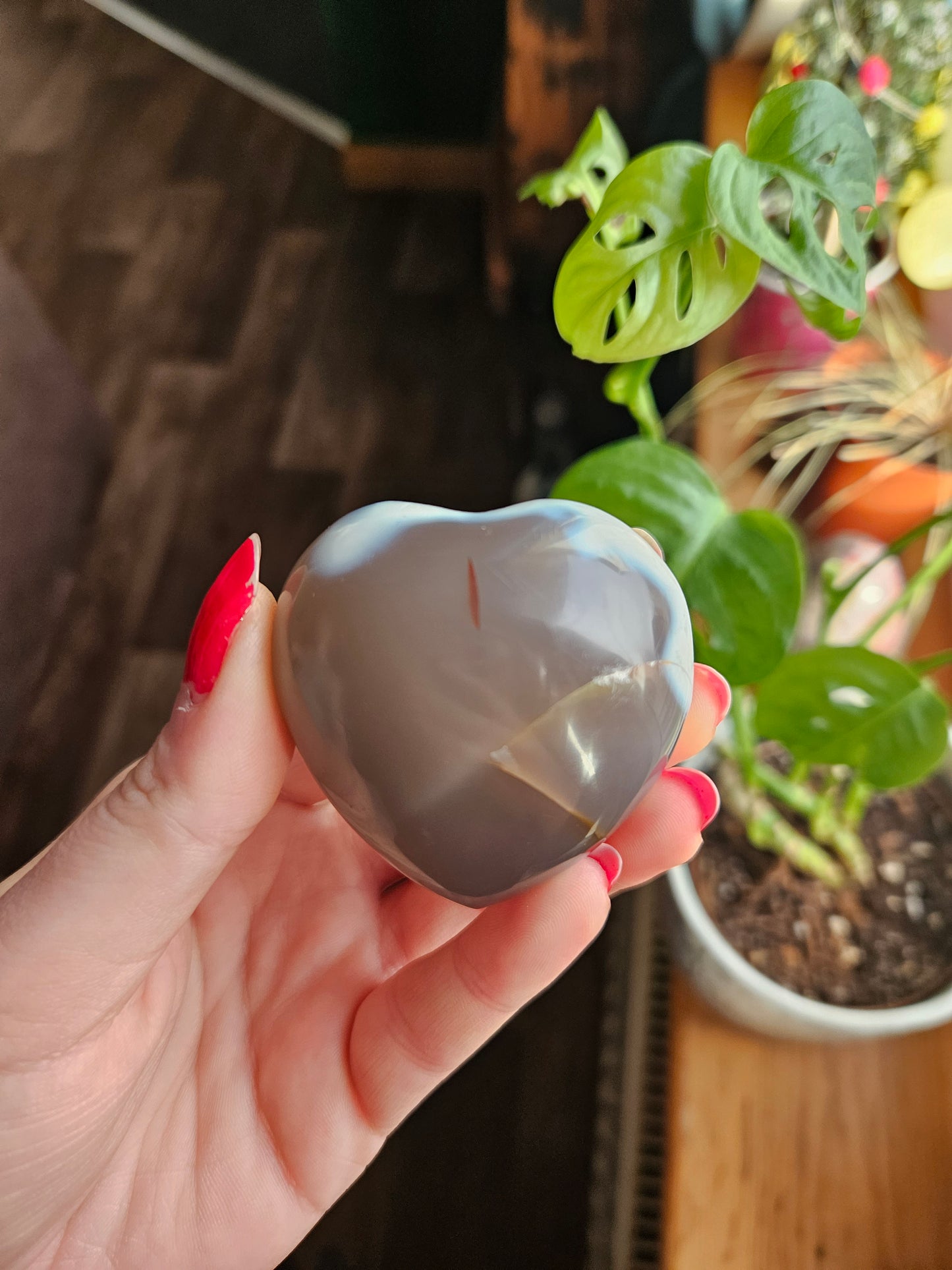Orca Agate heart