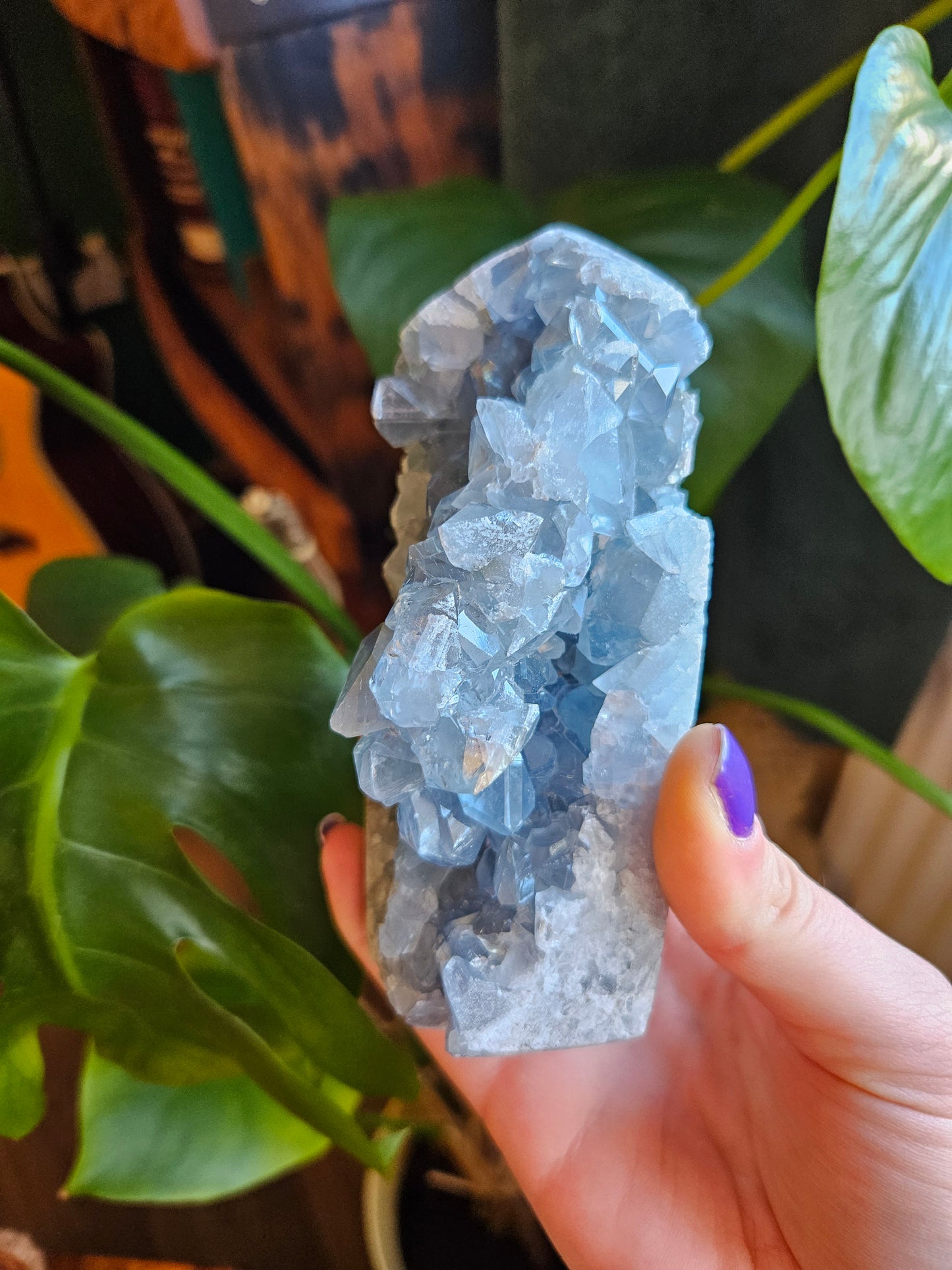 Blue Celestite tower