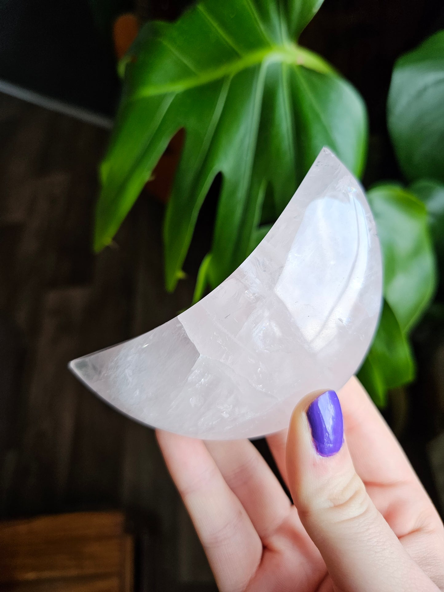 Small Rose Quartz Moon