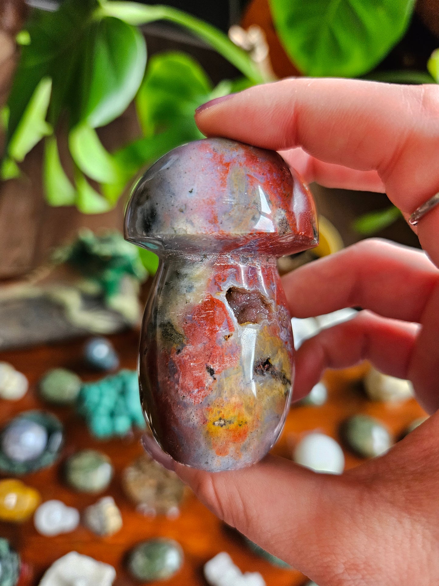 Ocean Jasper mushroom - 182g