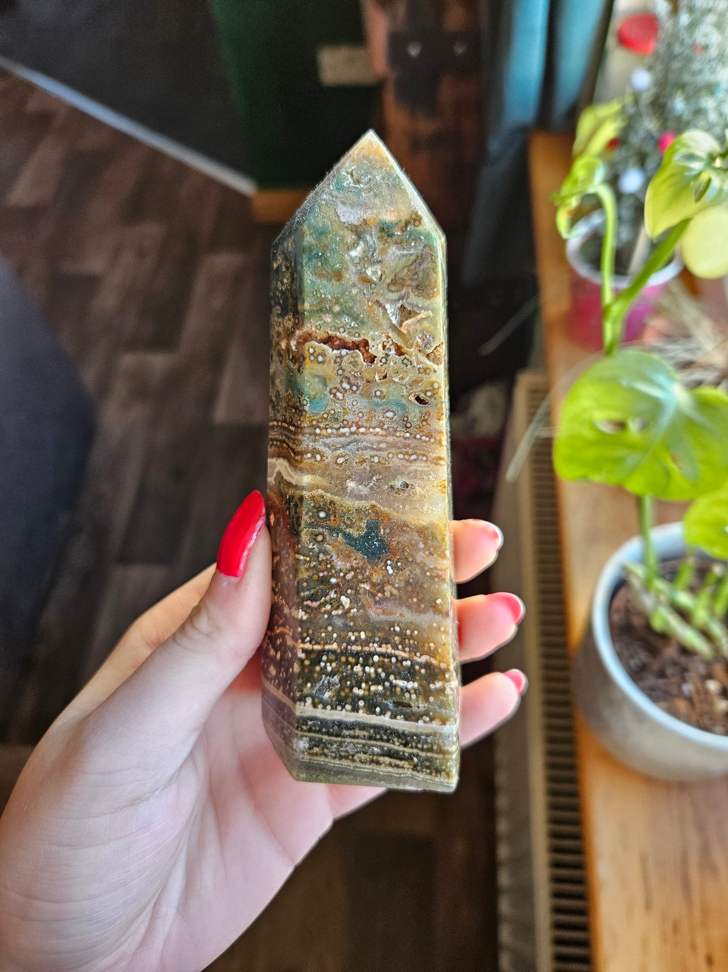 Ocean Jasper tower - 5"