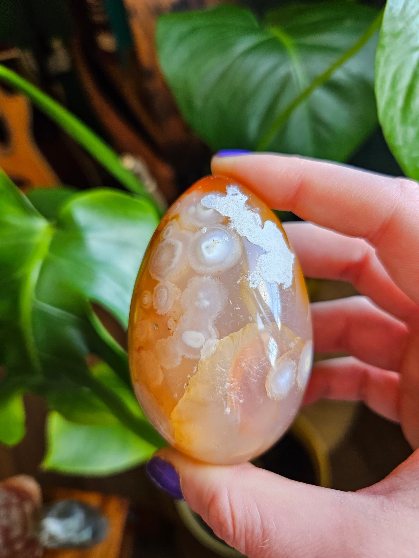 Flower Agate egg