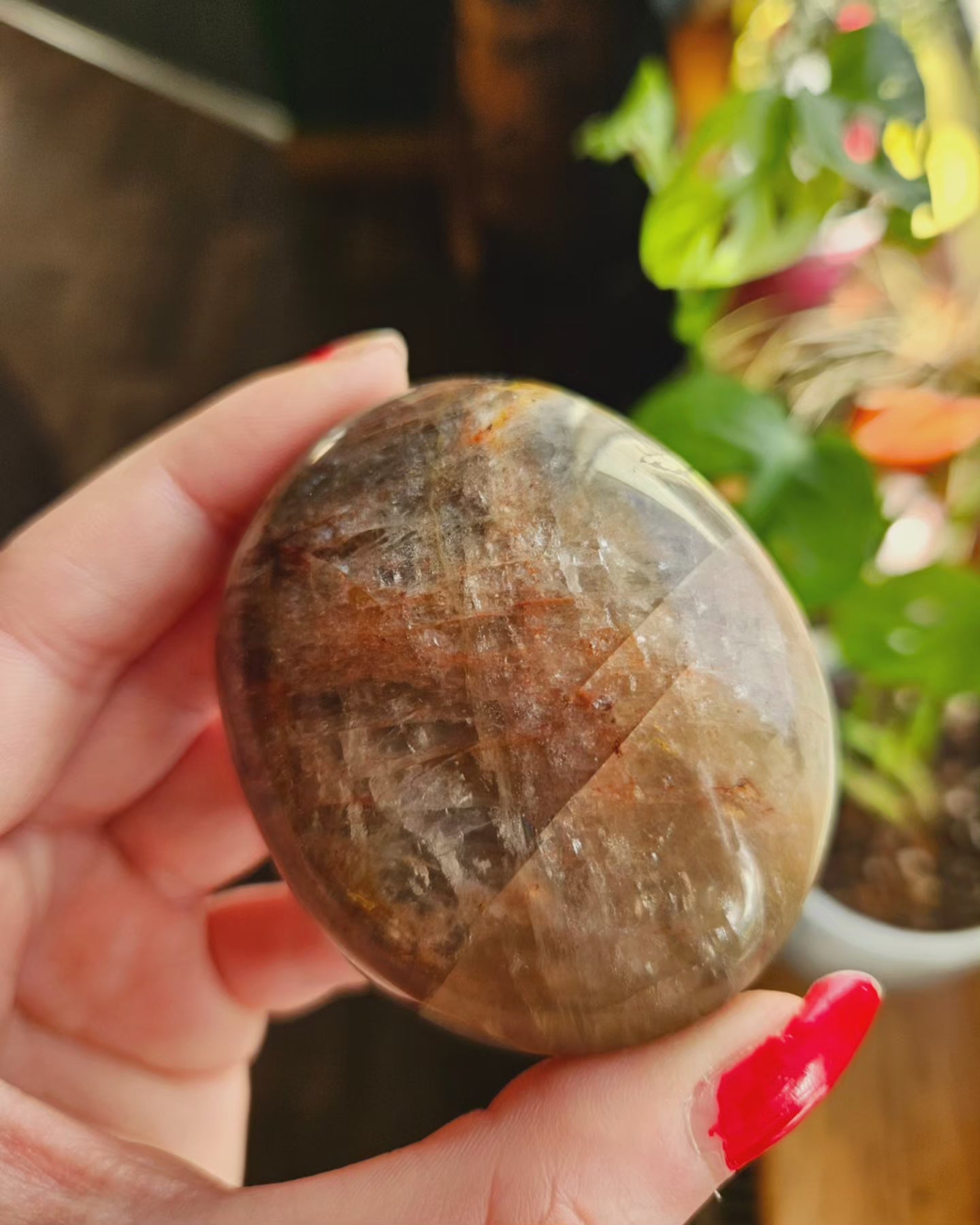 Black Moonstone palmstone