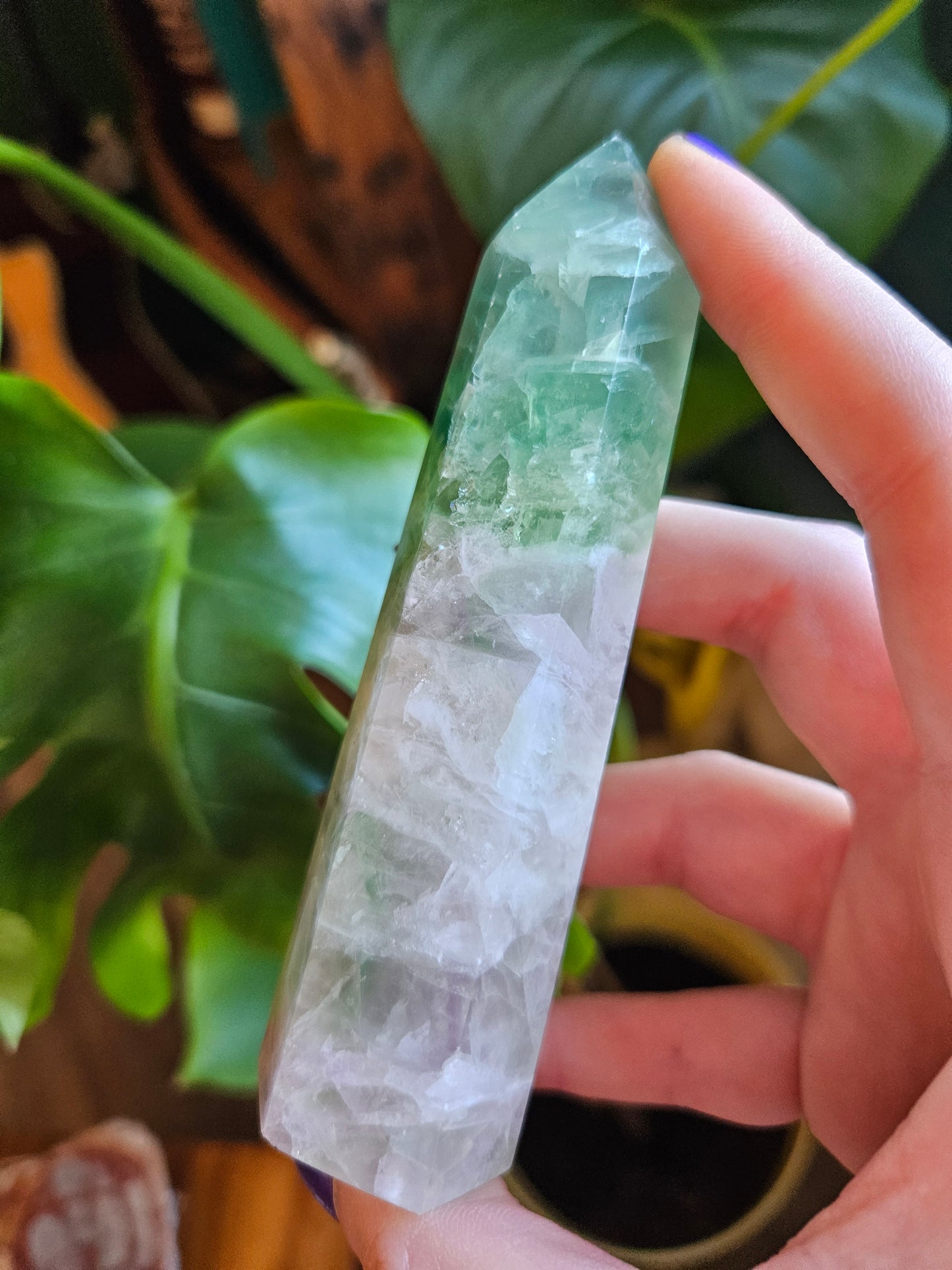 Large Green Fluorite tower