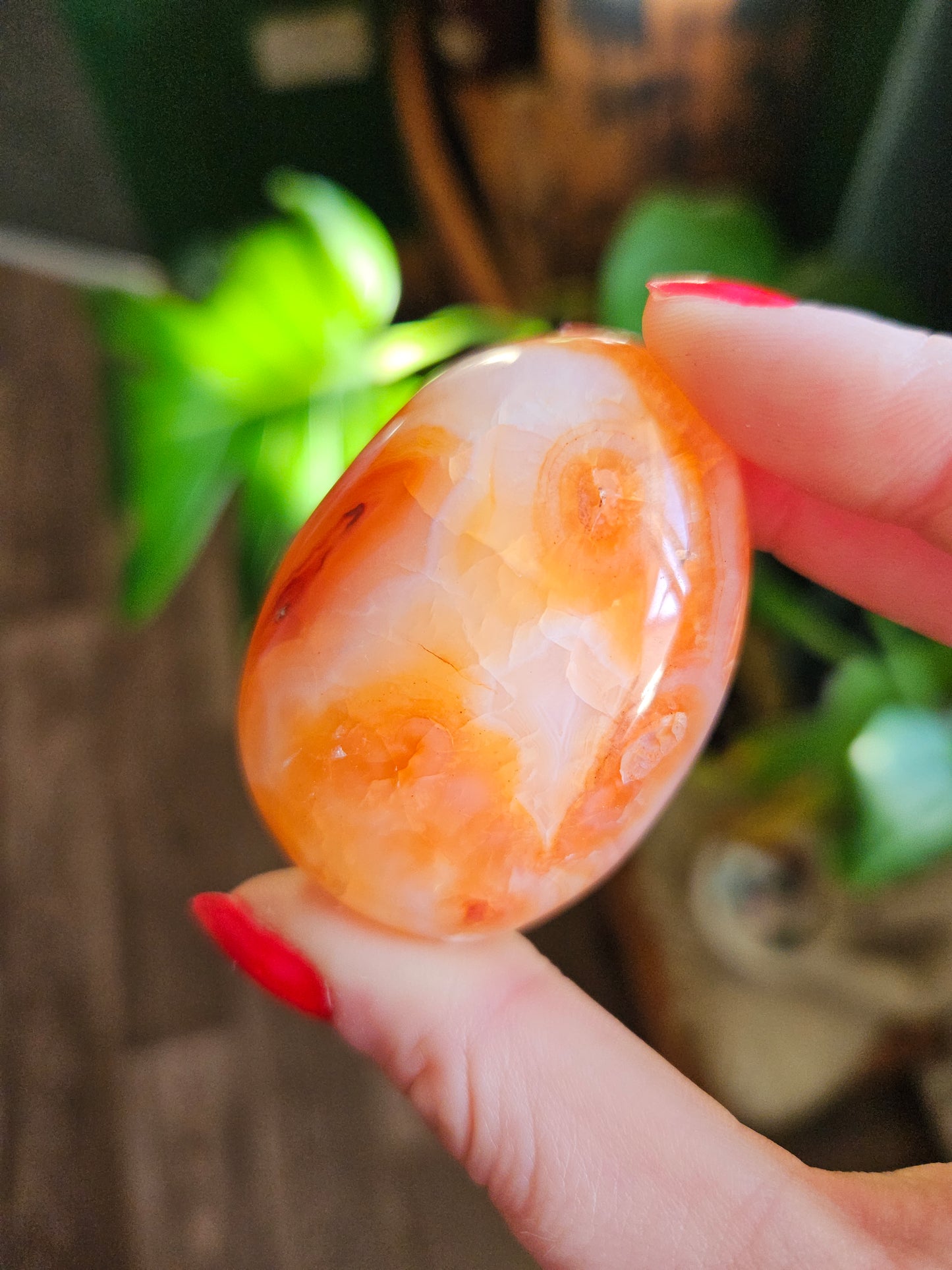 Mango Carnelian palmstone