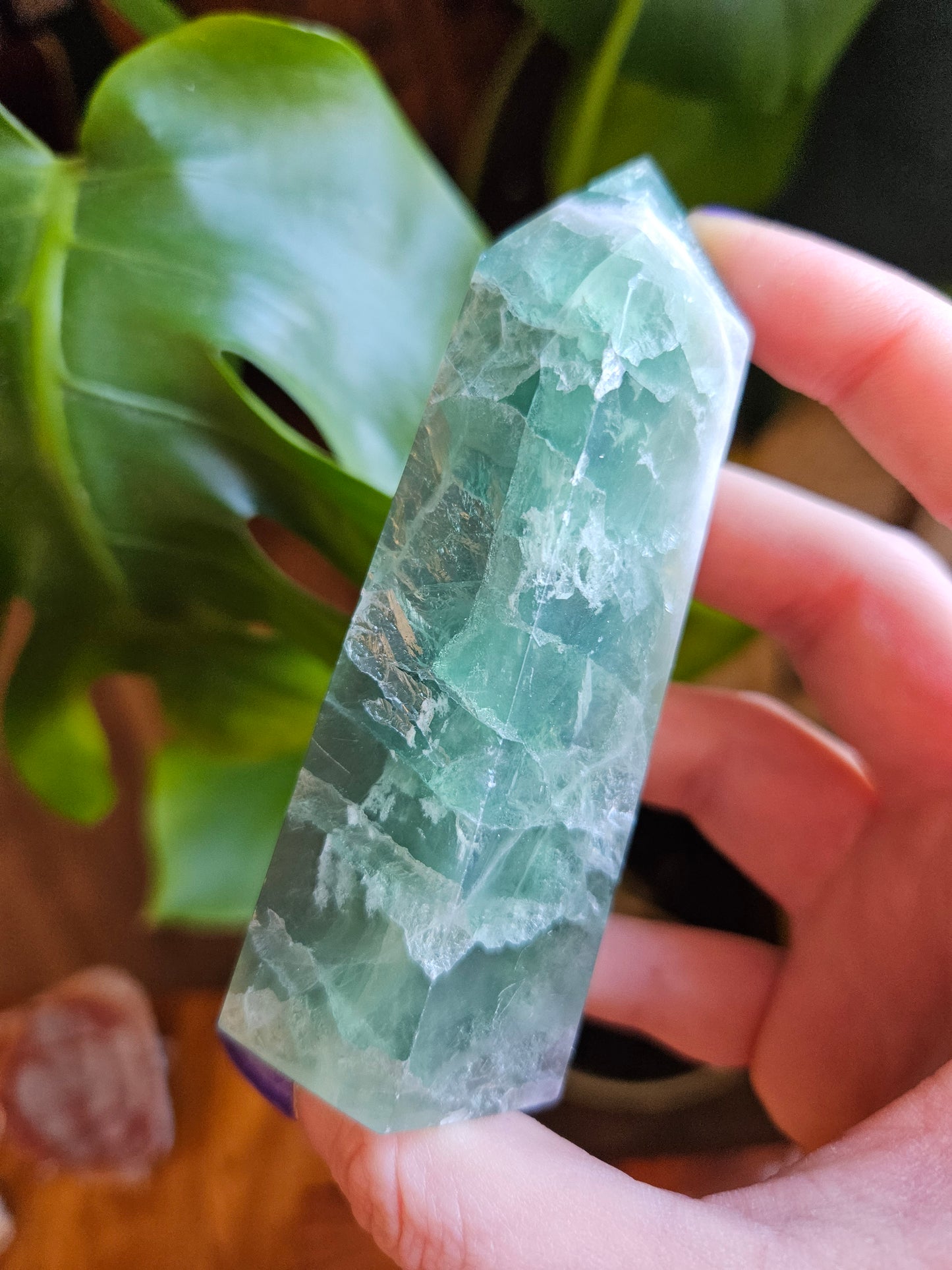 Chunky Green Fluorite tower